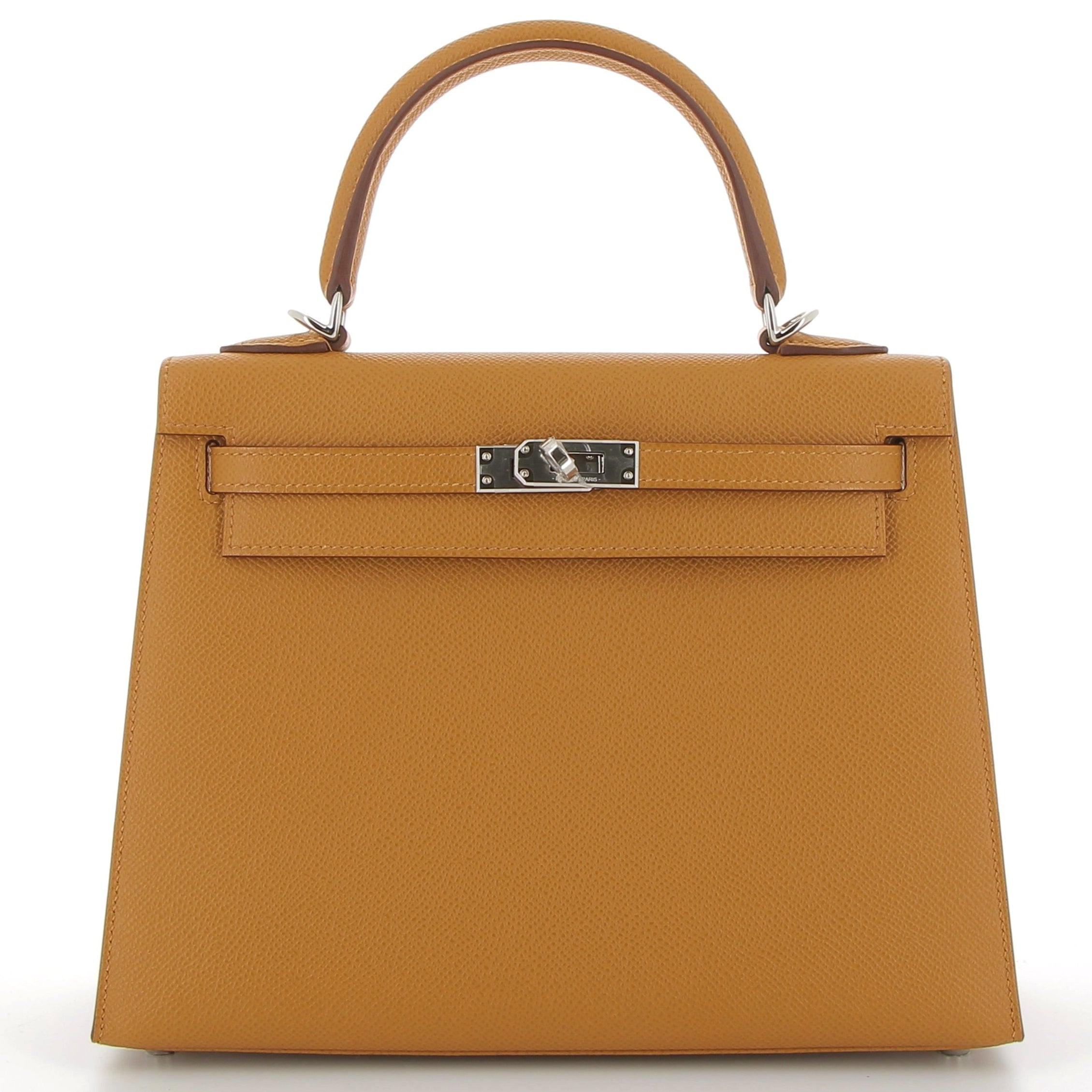 HERMÈS Kelly 25 Epsom Leather Sésame Palladium Hardware
