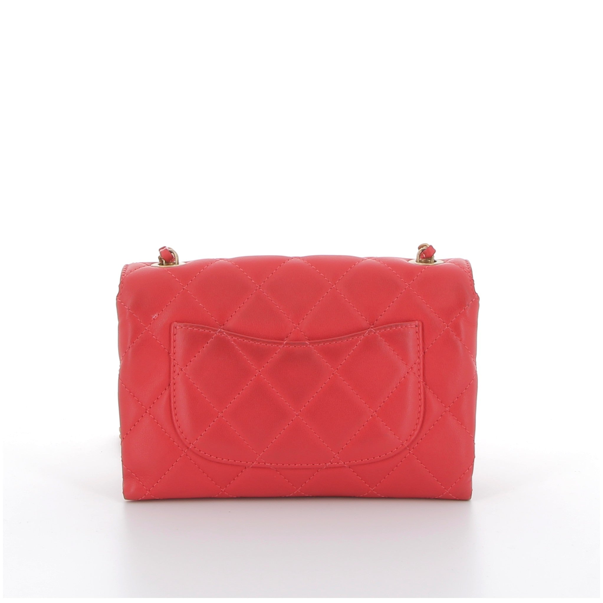 Chanel Mini Red Timeless Bag with Gold Hardware