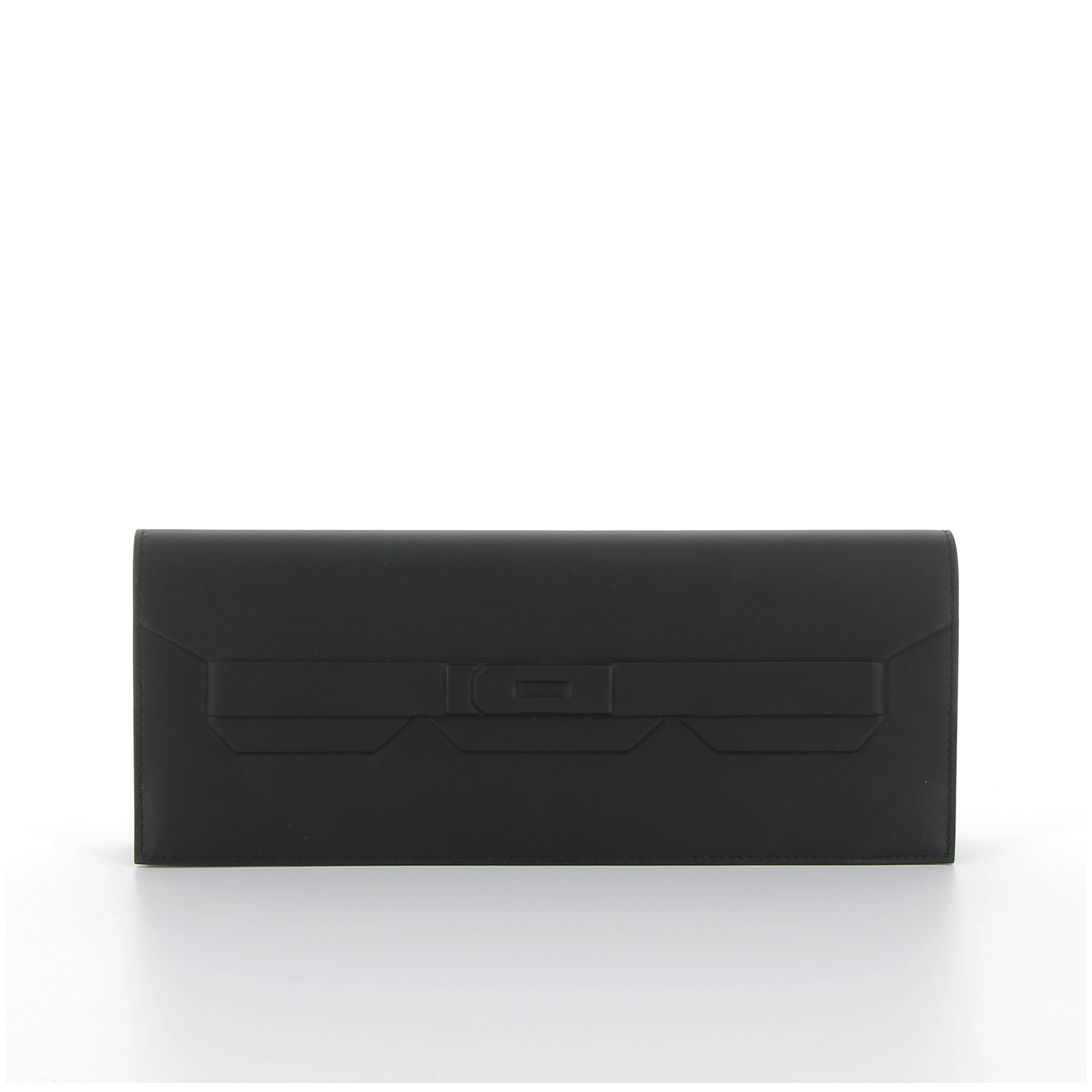 Hermès Limited Edition Birkin Shadow Pochette in Black Swift
