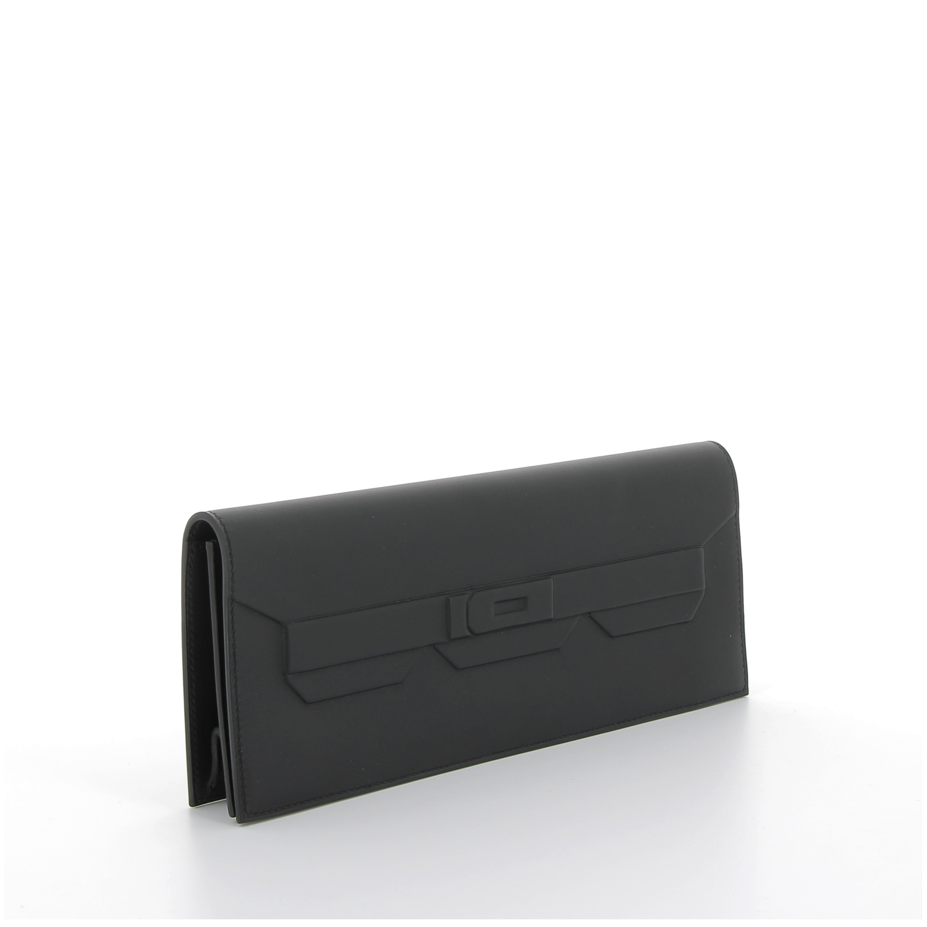 Hermès Limited Edition Birkin Shadow Pochette in Black Swift