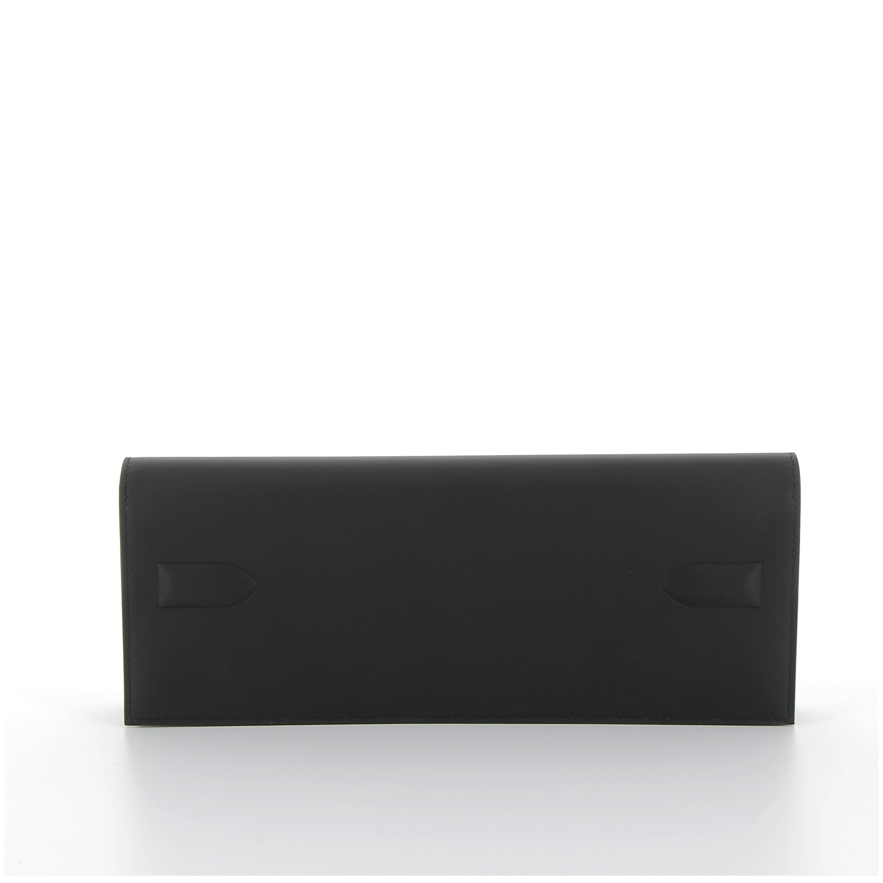 Hermès Limited Edition Birkin Shadow Pochette in Black Swift