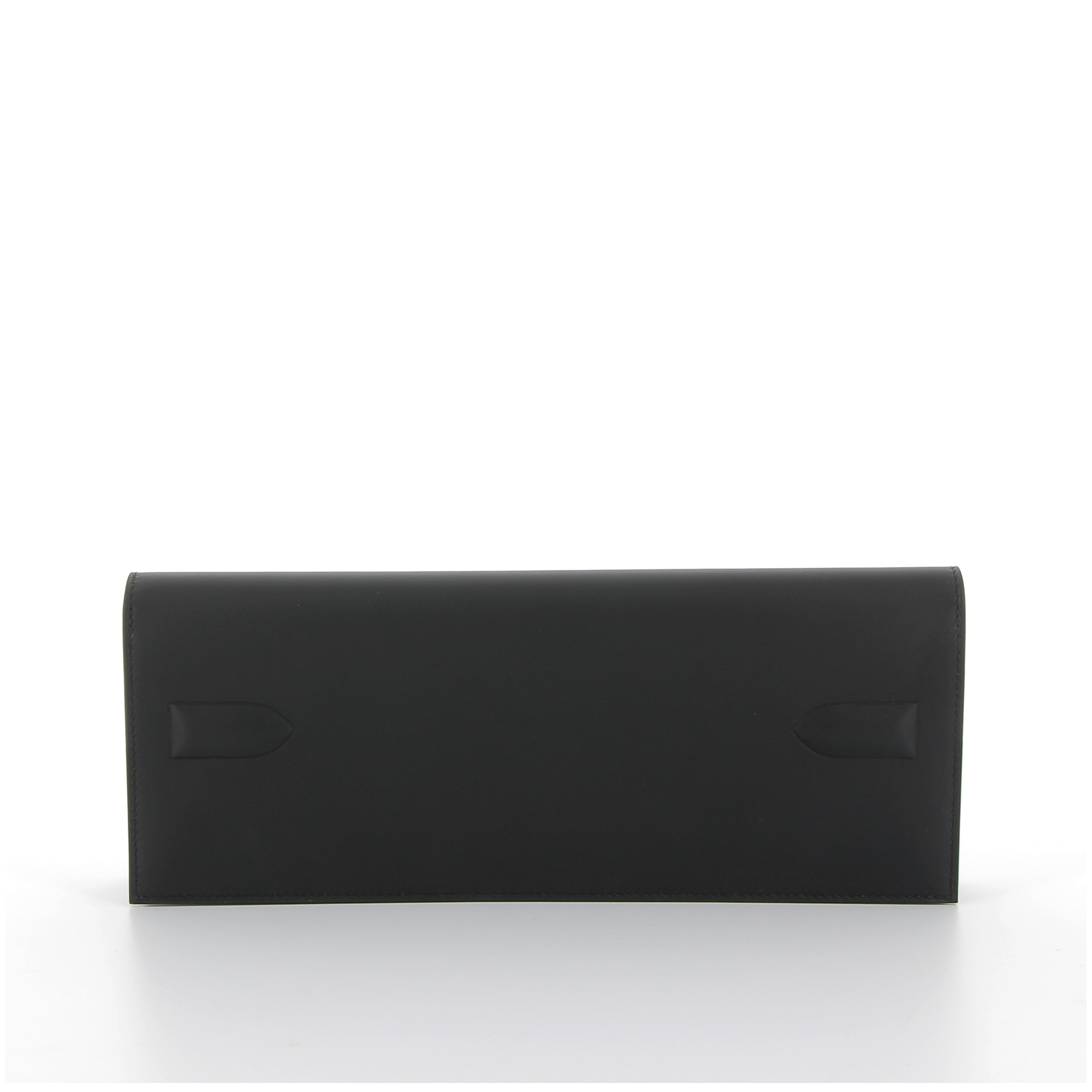 Hermès Limited Edition Birkin Shadow Pochette in Black Swift