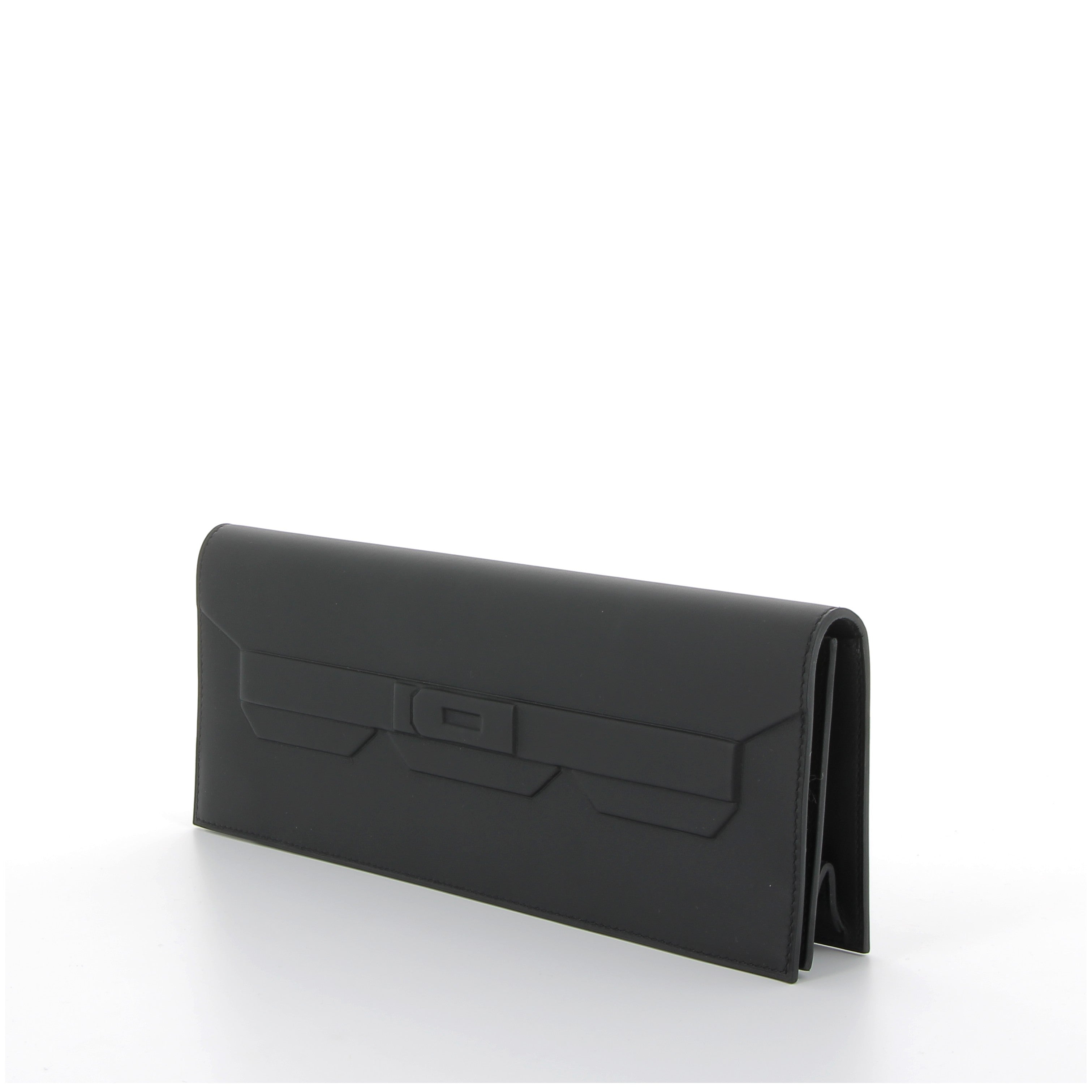 Hermès Limited Edition Birkin Shadow Pochette in Black Swift