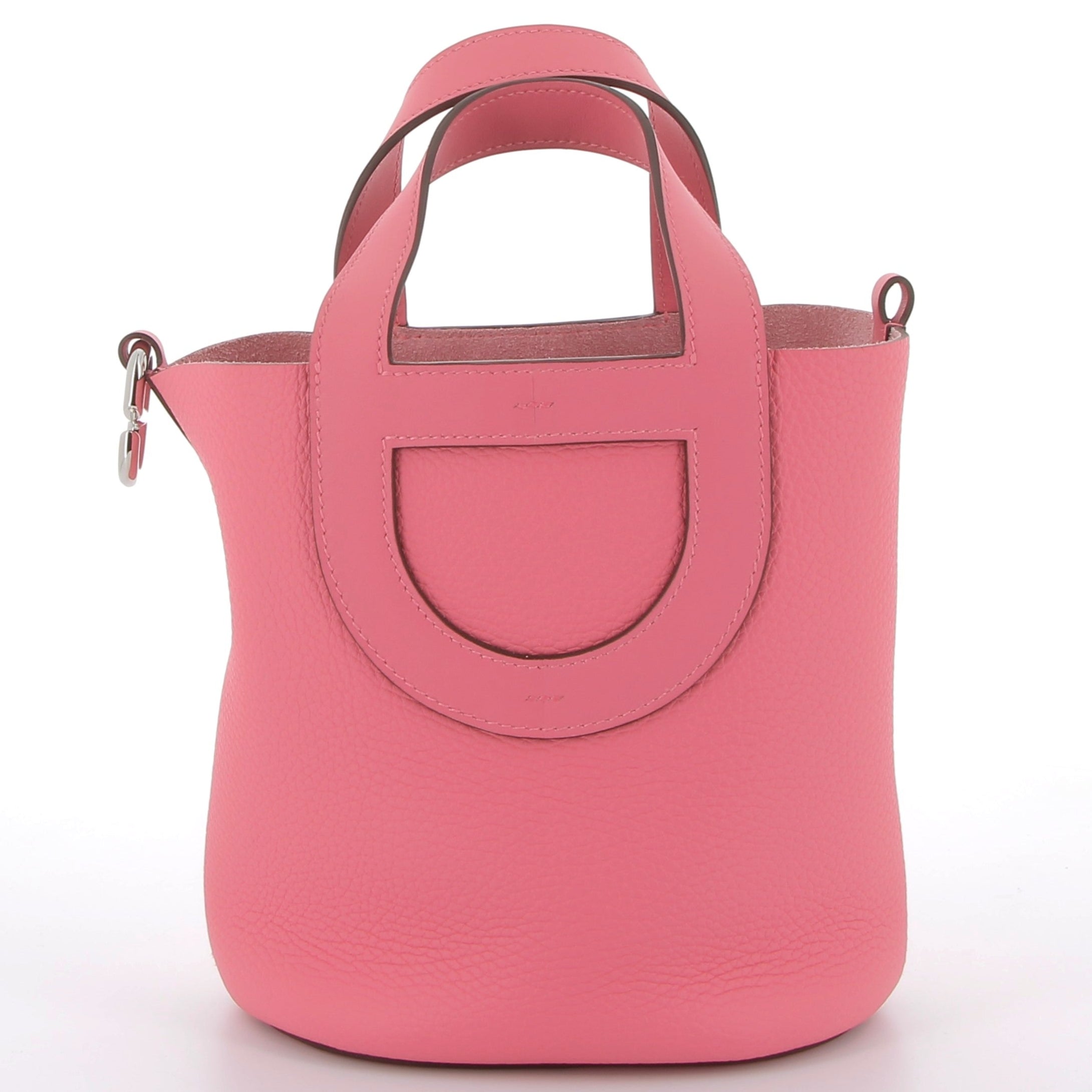 Hermès In-the-Loop Rose Azalée Taurillon Clemence/Swift Palladium hardware