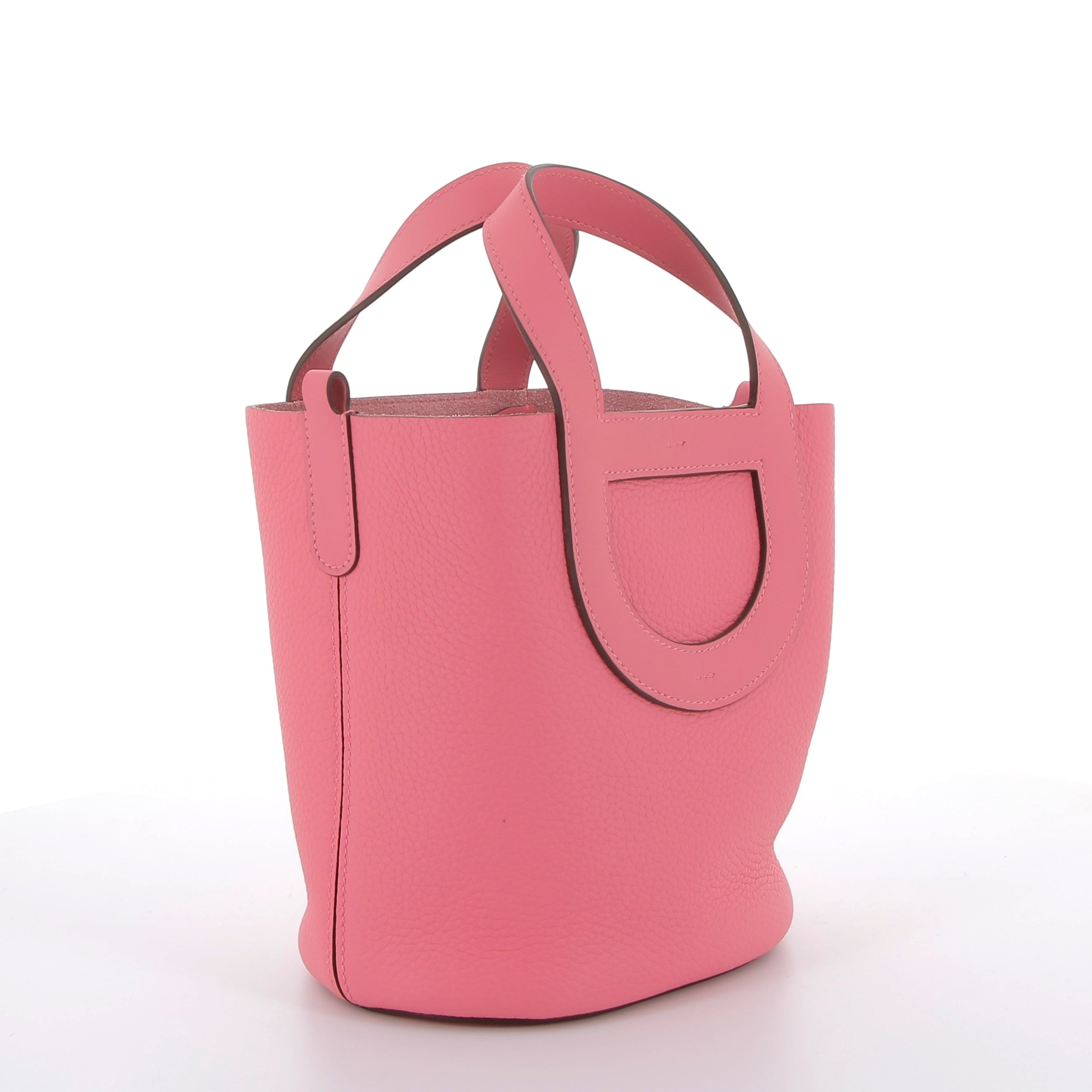 Hermès In-the-Loop Rose Azalée Taurillon Clemence/Swift Palladium hardware