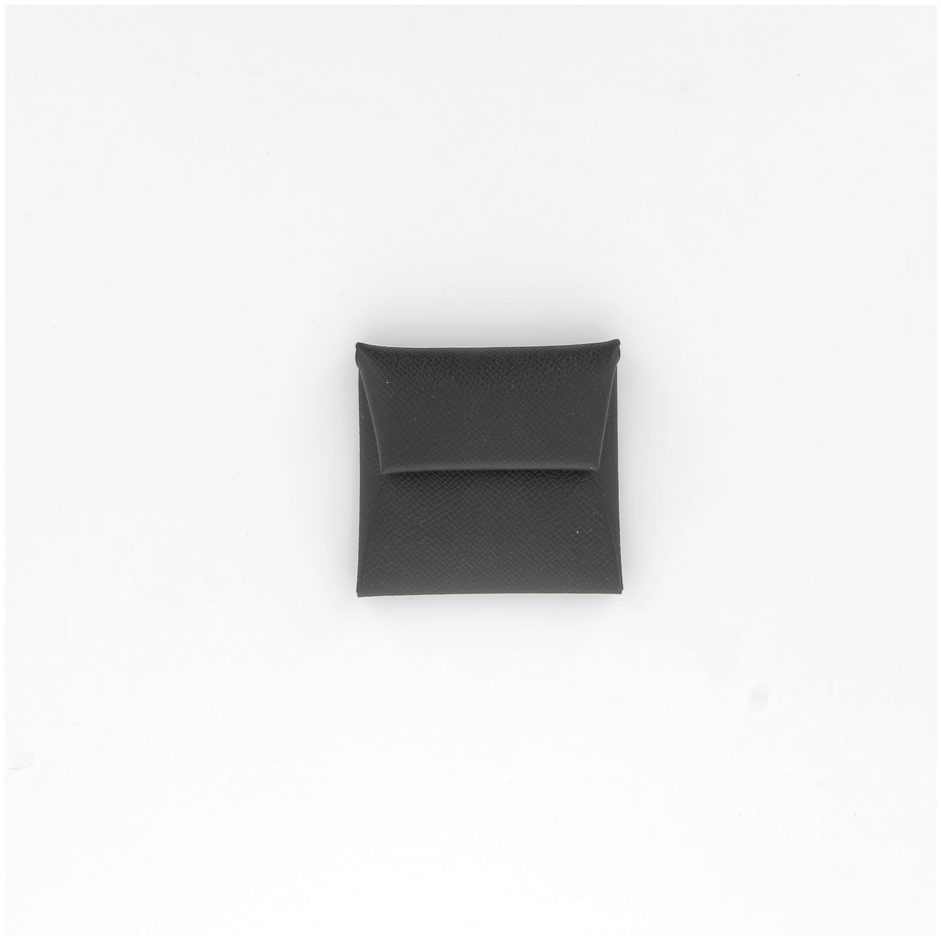 Hermès Bastia Wallet in Black Epsom with Palladium Hardware