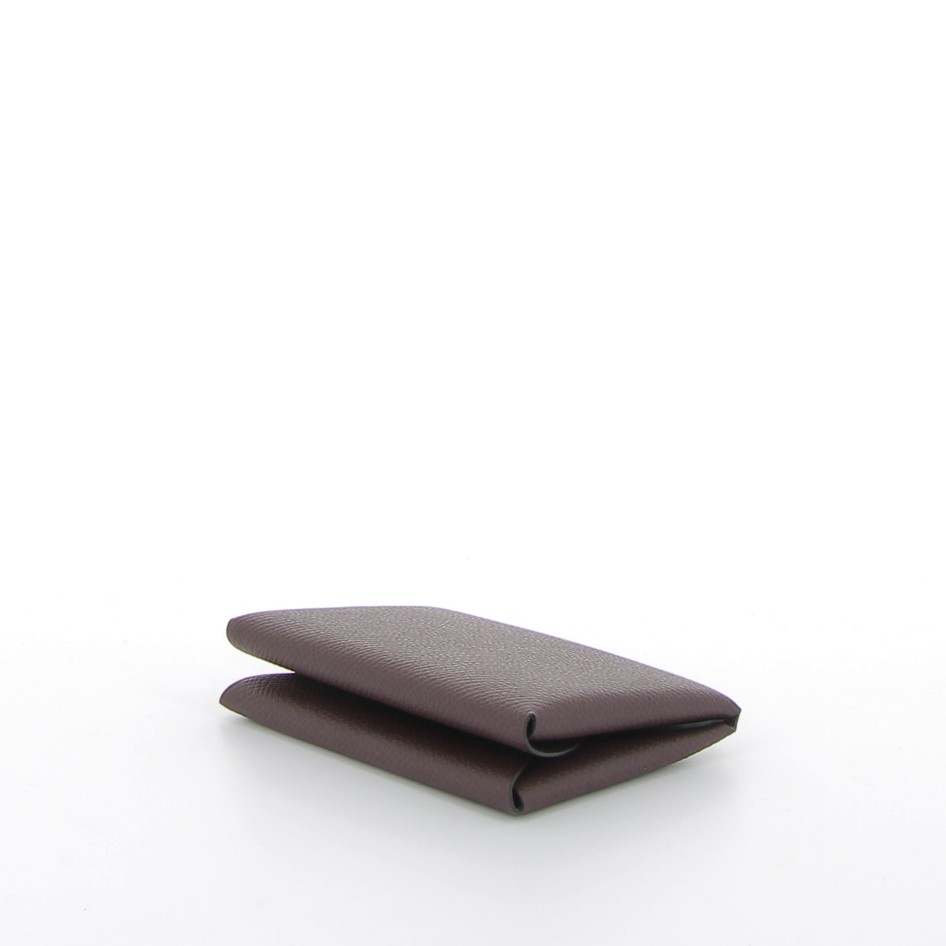 Hermès Calvi Duo Compact Credit Card Holder in Rouge H with Palladium Hardware