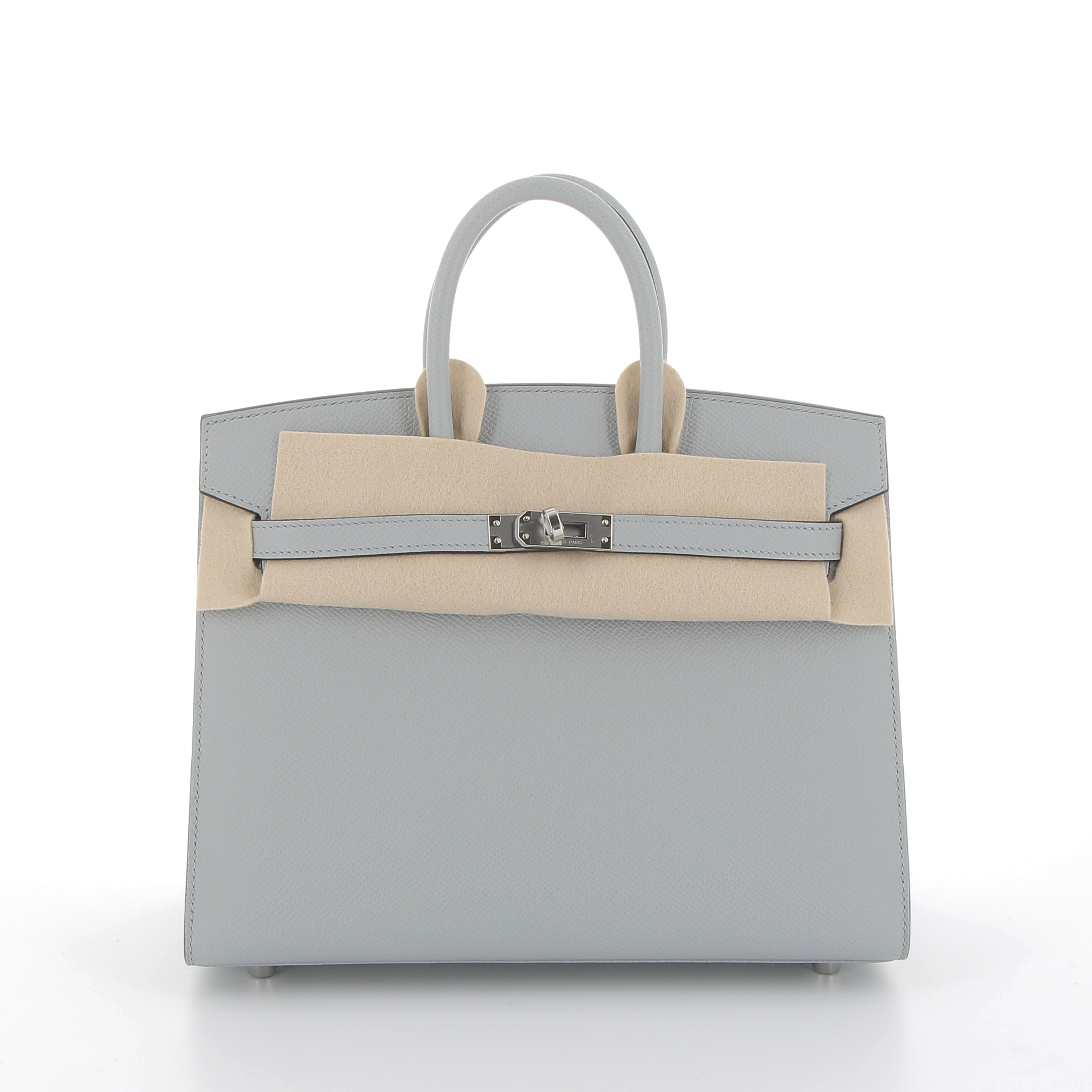 Hermès Birkin 25cm Bleu Glacier in Epsom with Palladium Hardware