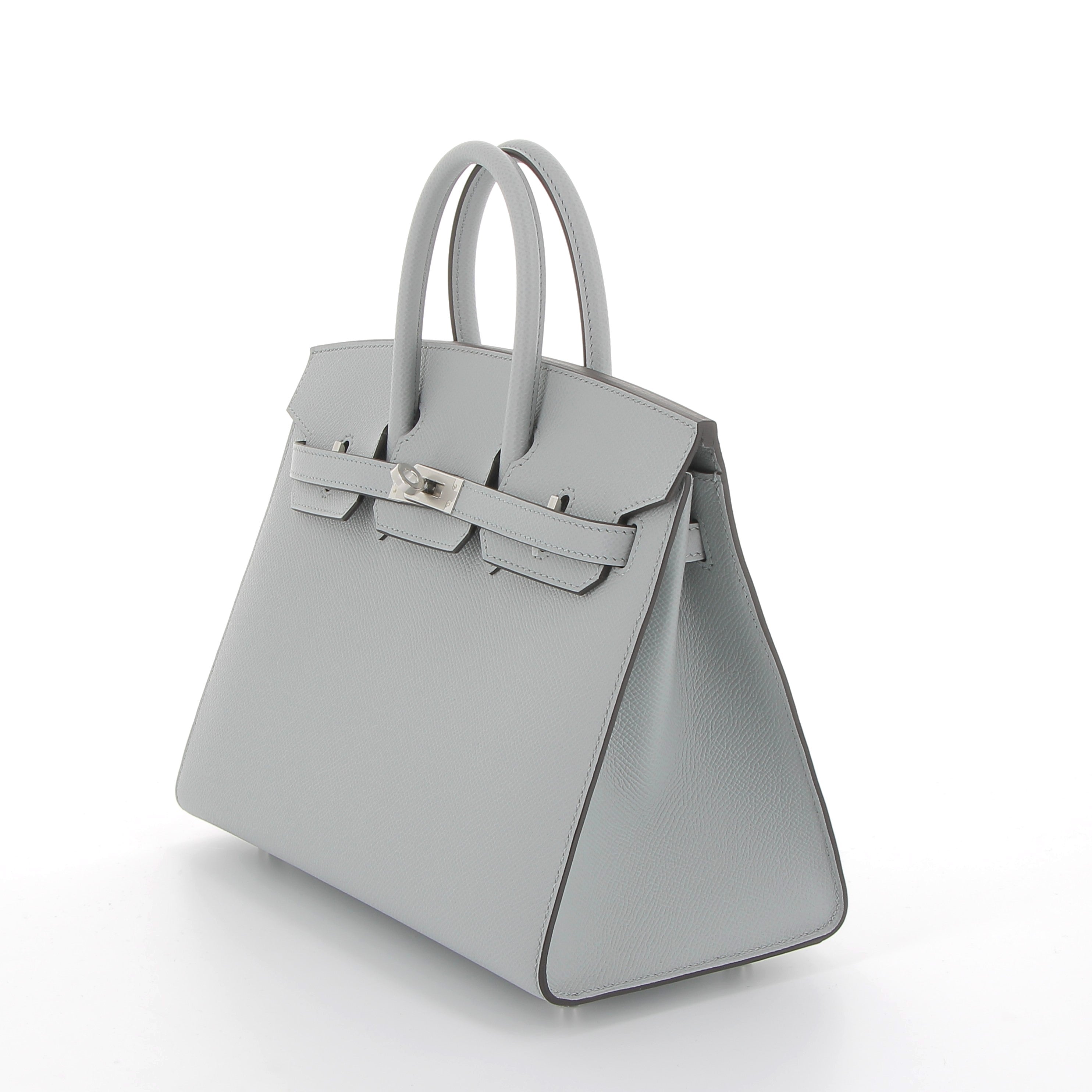 Hermès Birkin 25cm Bleu Glacier in Epsom with Palladium Hardware