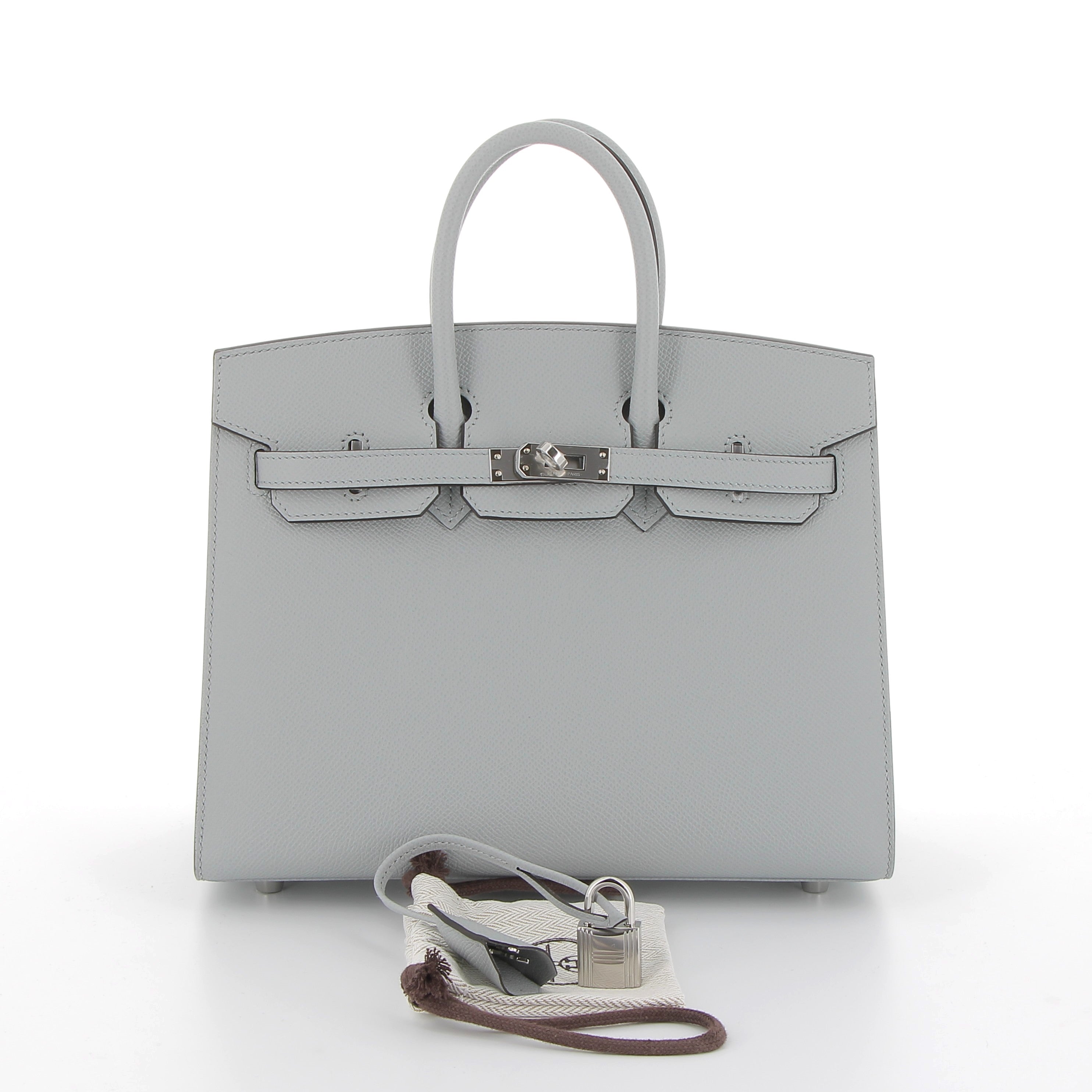 Hermès Birkin 25cm Bleu Glacier in Epsom with Palladium Hardware