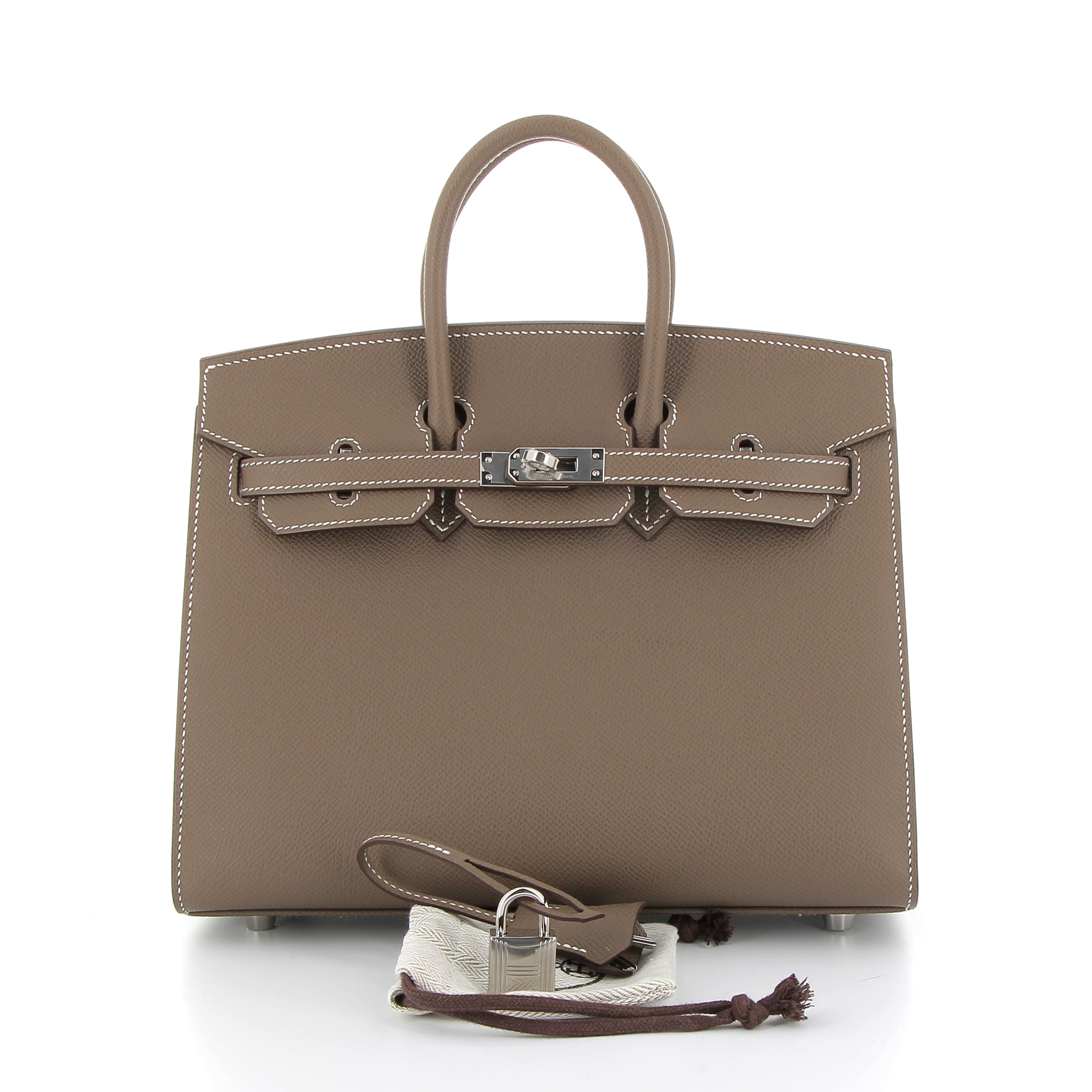 Hermès Birkin 25cm in Etoupe Epsom Leather with Palladium Hardware