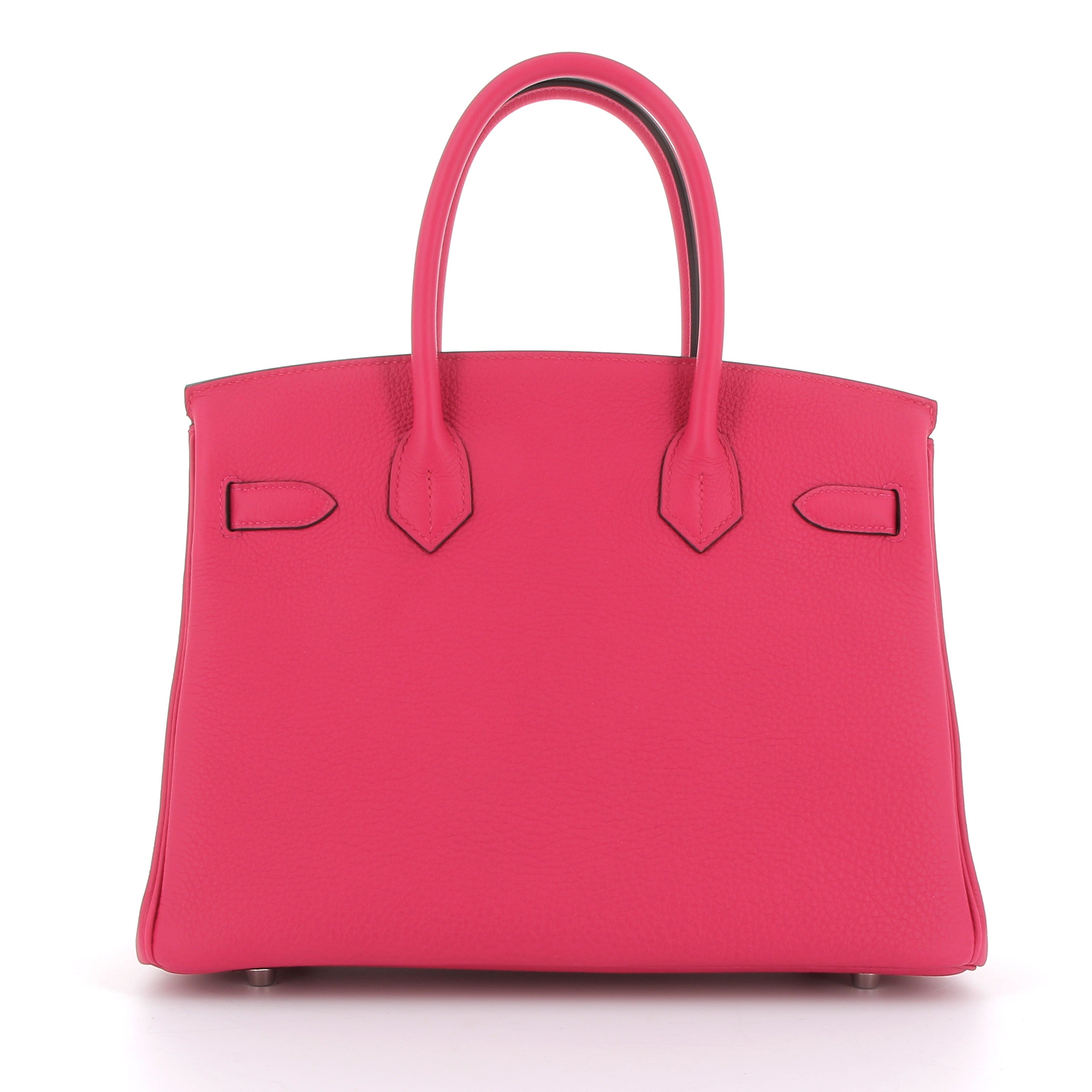 HERMÈS Birkin 30 Rose Mexico Togo Leather Palladium Hardware