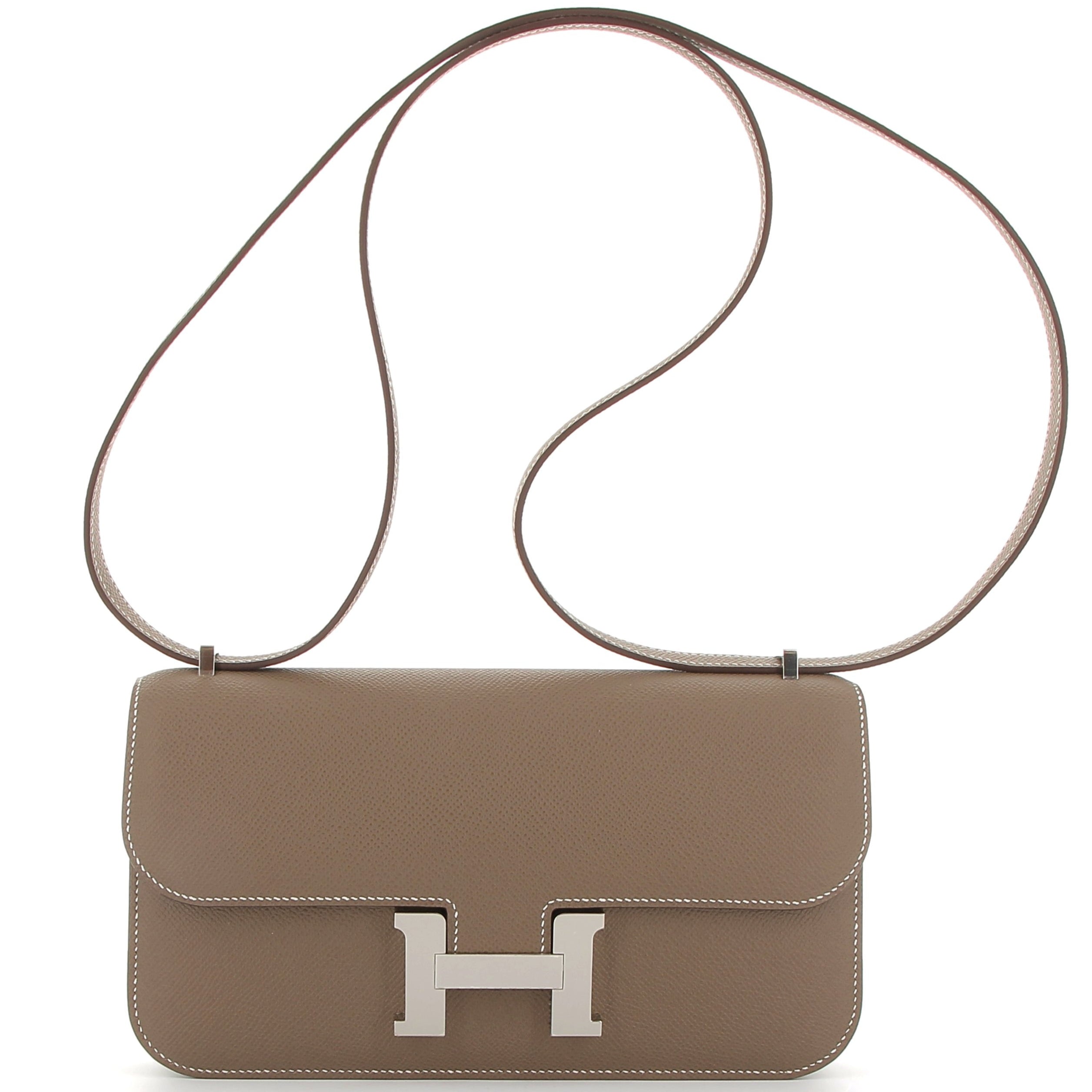 HERMÈS Constance Elan Epsom Leather Étoupe Palladium Hardware