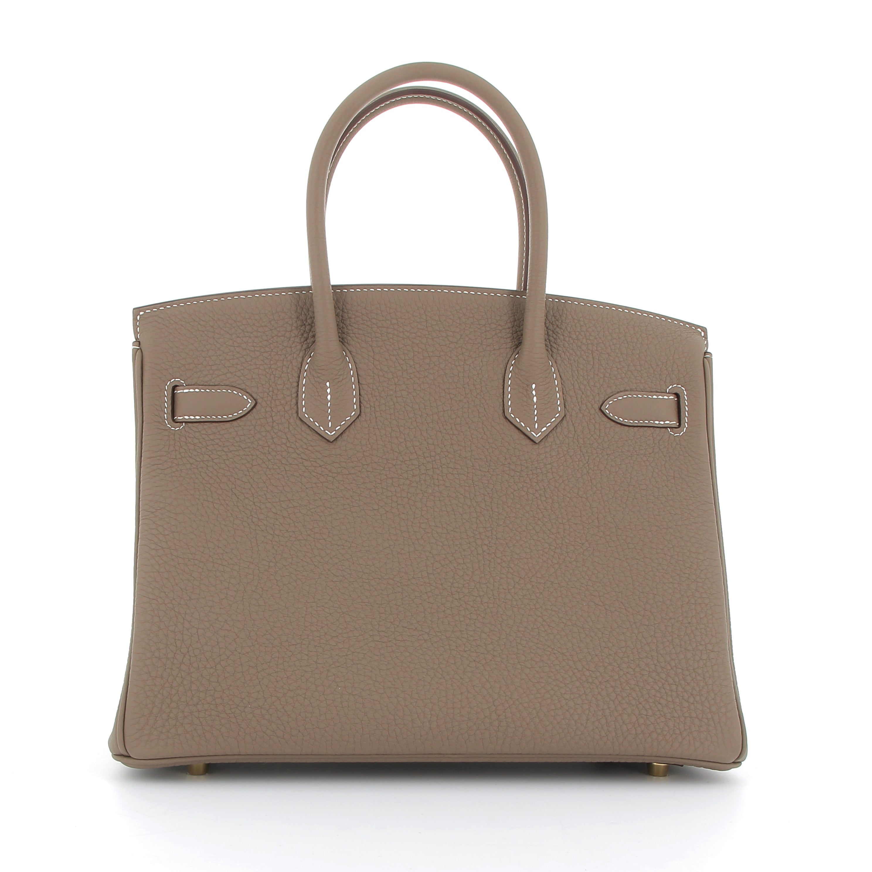 HERMÈS Birkin 30 Étoupe Togo Leather Yellow Gold Hardware