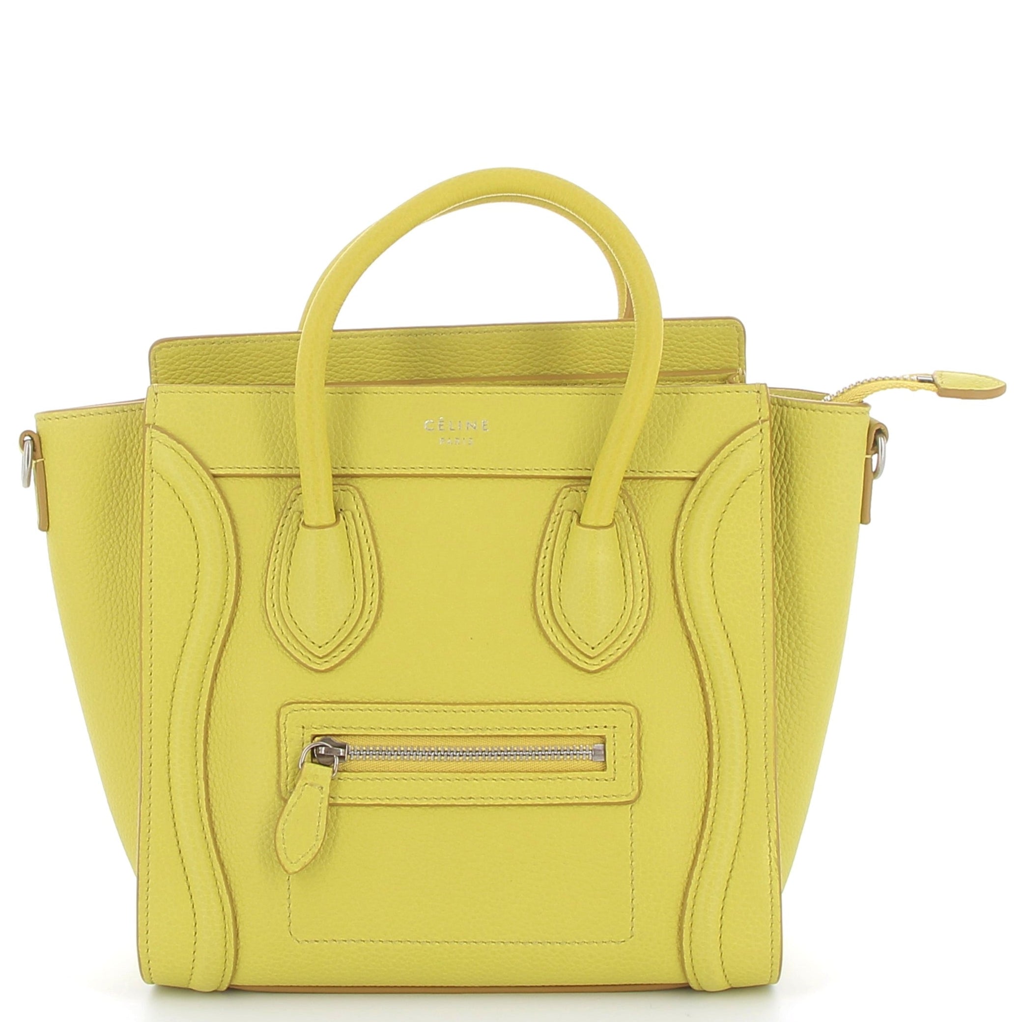 CELINE Nano Luggage Yellow Leather