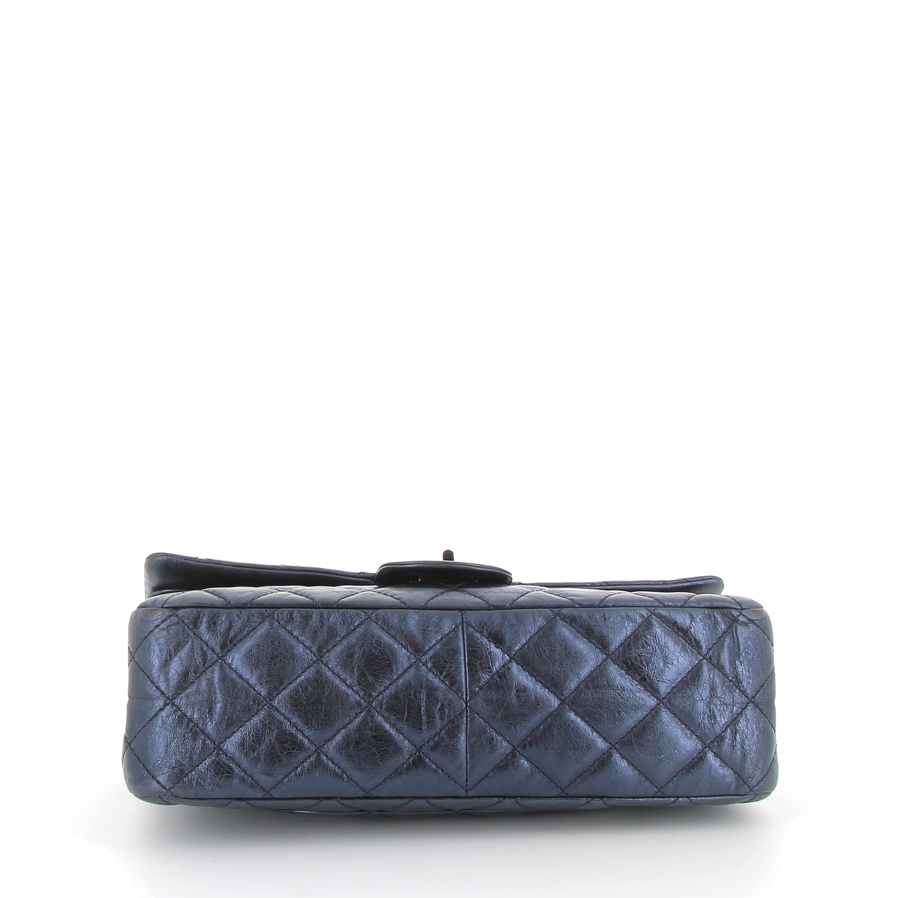 CHANEL Timeless 2.55 Navy Blue Quilted Leather