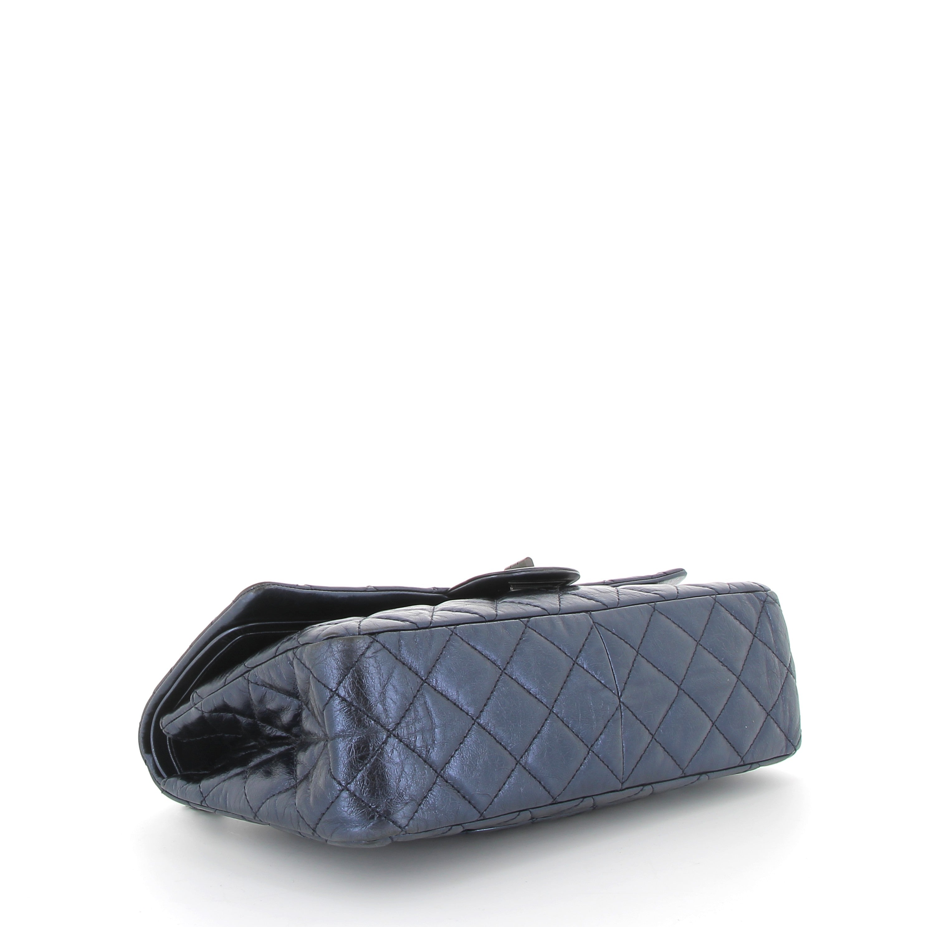 CHANEL Timeless 2.55 Navy Blue Quilted Leather