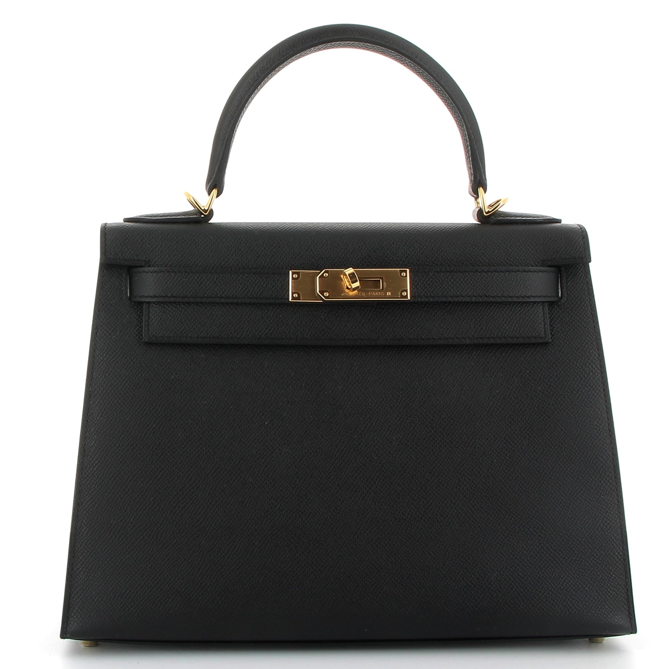 HERMÈS Kelly 32 Noir Epsom Gold Hardware