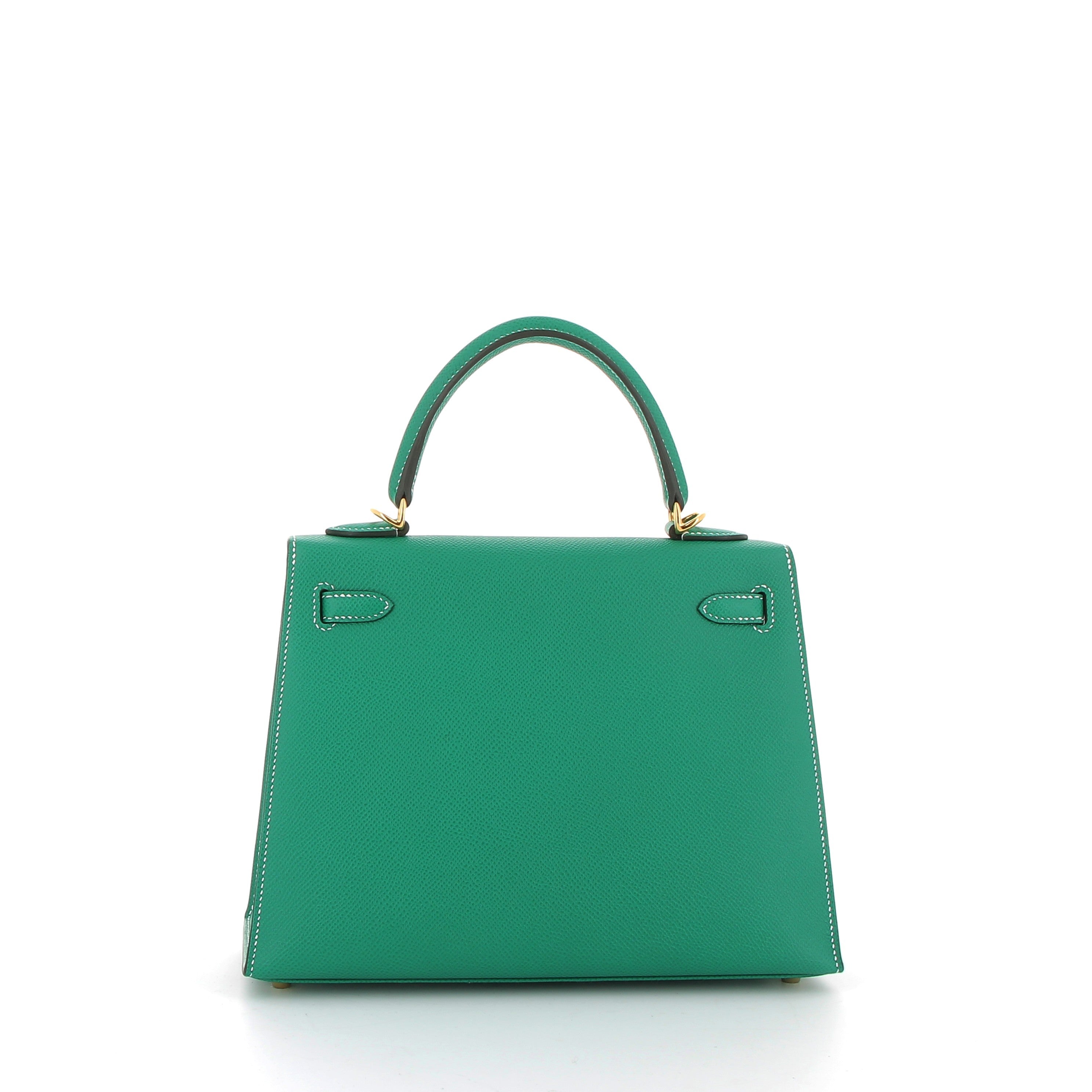HERMÈS Kelly 25 Vert Jade Epsom leather Gold hardware (GHW)