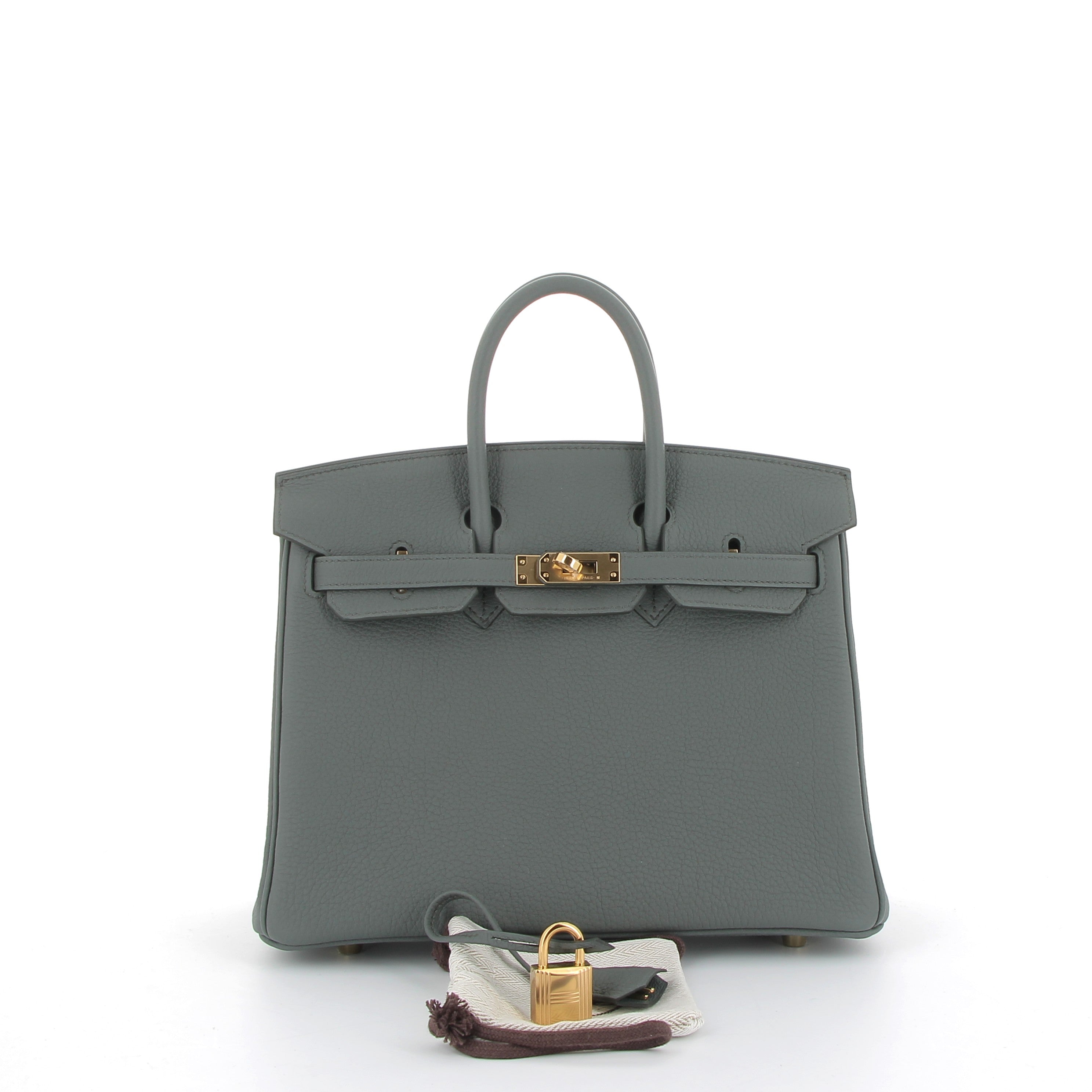 HERMÈS Birkin 25 Vert Amande Togo Gold Hardware