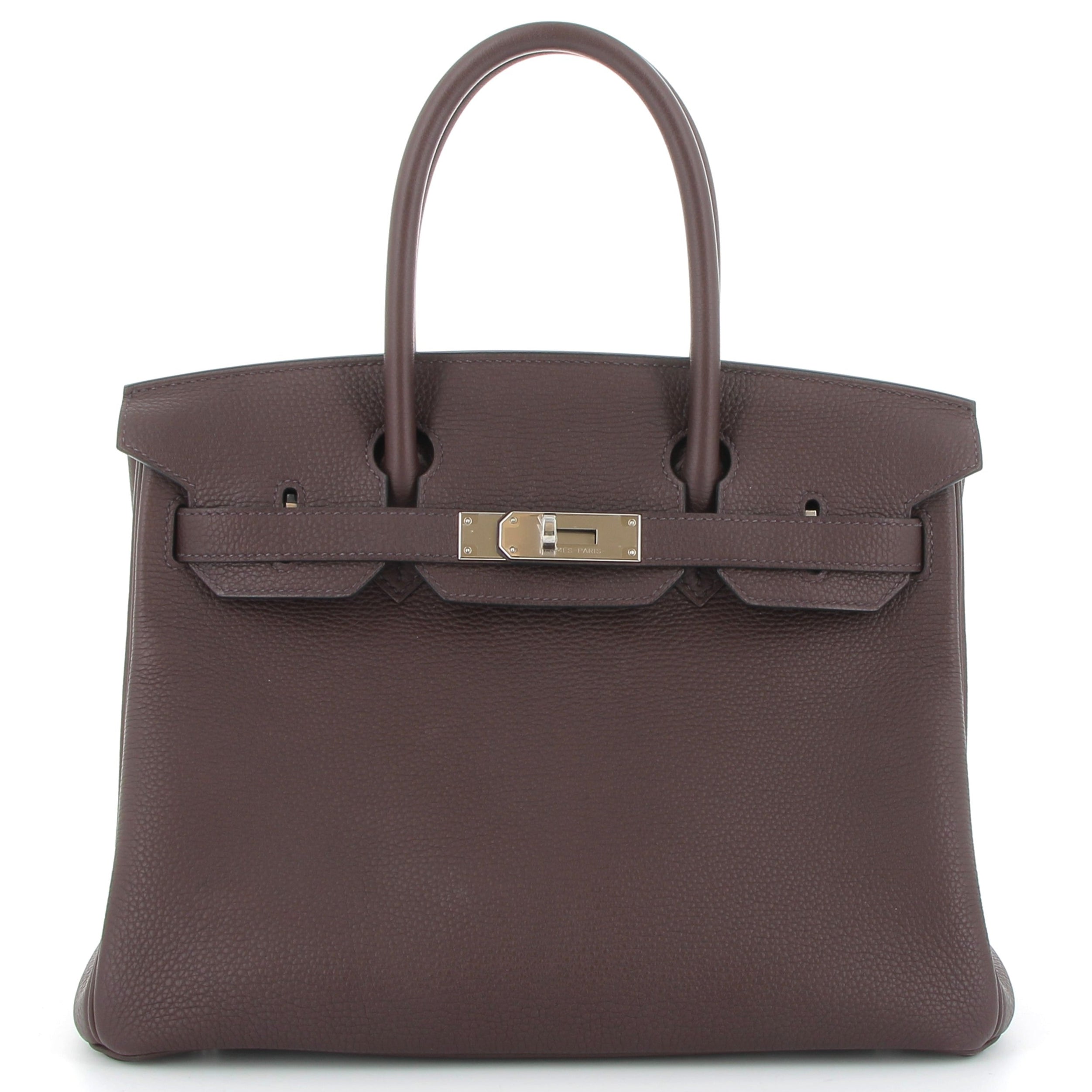 HERMÈS Birkin 30 Rouge Sellier Togo Palladium hardware