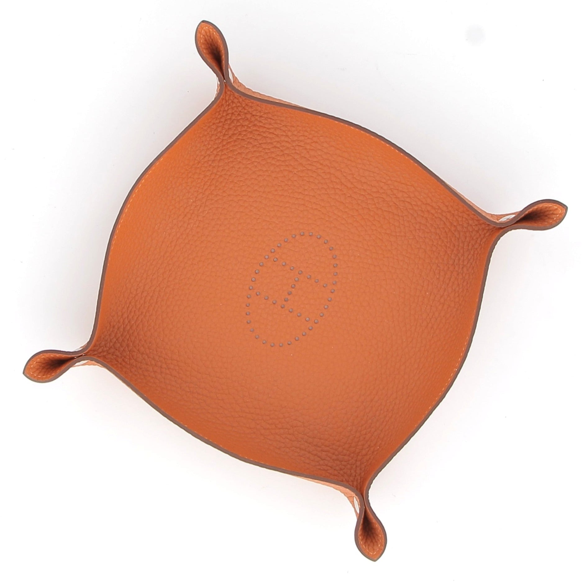 HERMÈS Mises et Relances H Evelyne Taurillon Clemence leather Potiron vide-poche