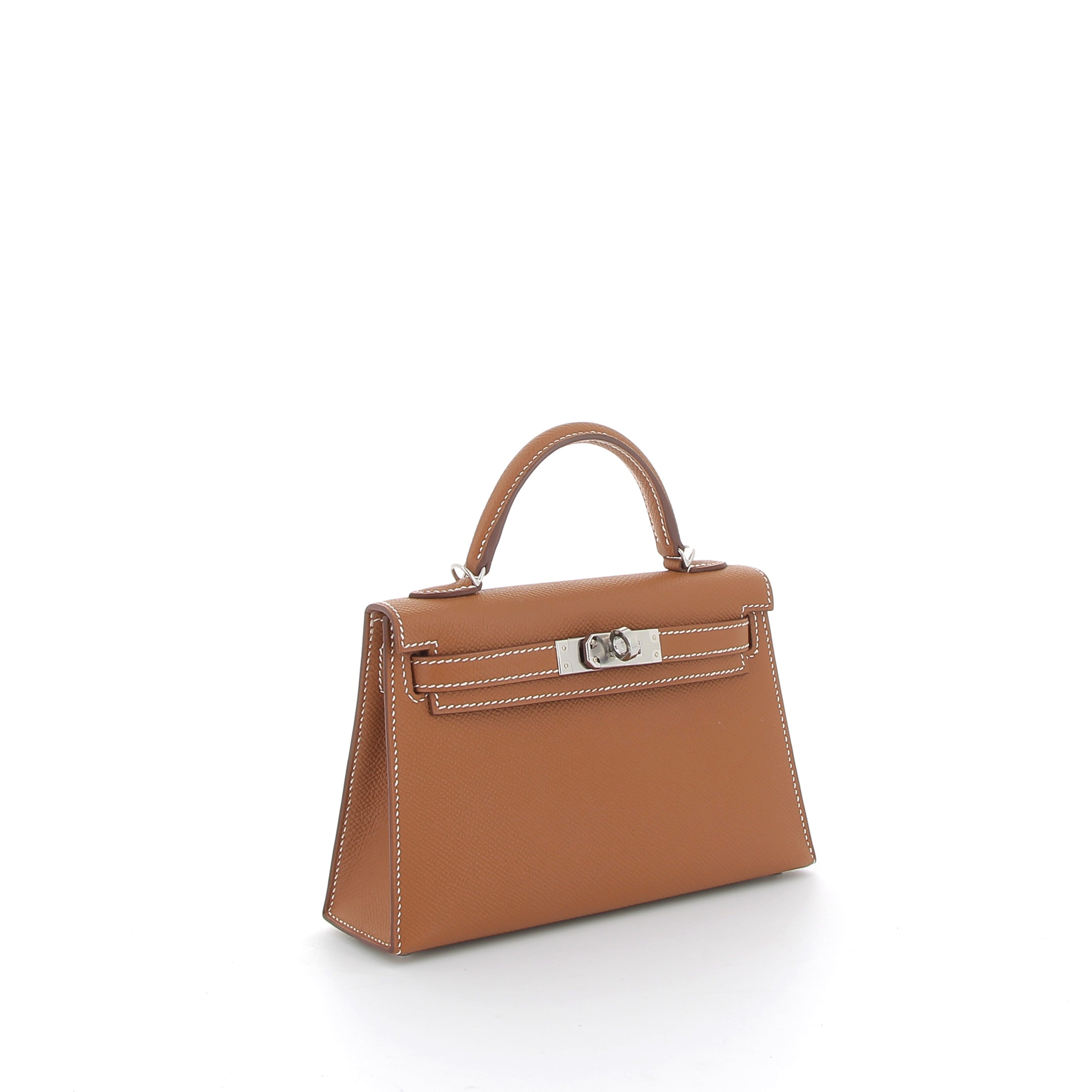 HERMÈS Kelly 20 Gold Epsom Palladium hardware