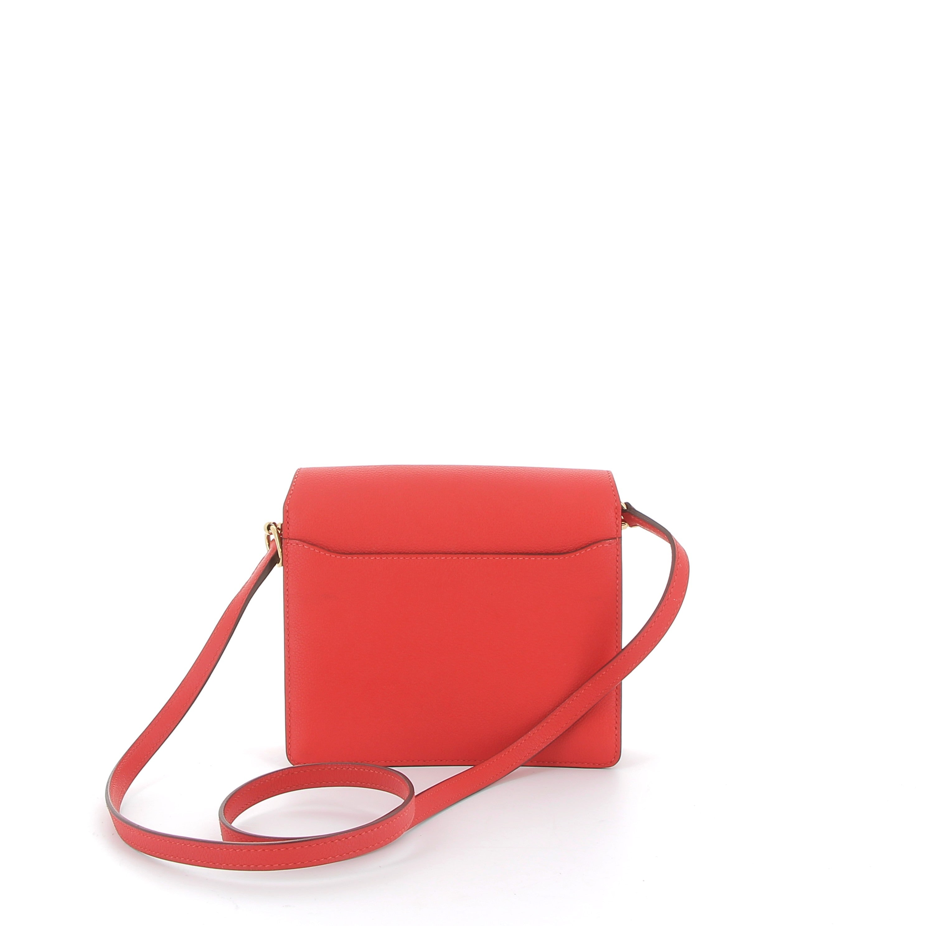 HERMÈS Roulis Rouge leather with Gold hardware (GHW)