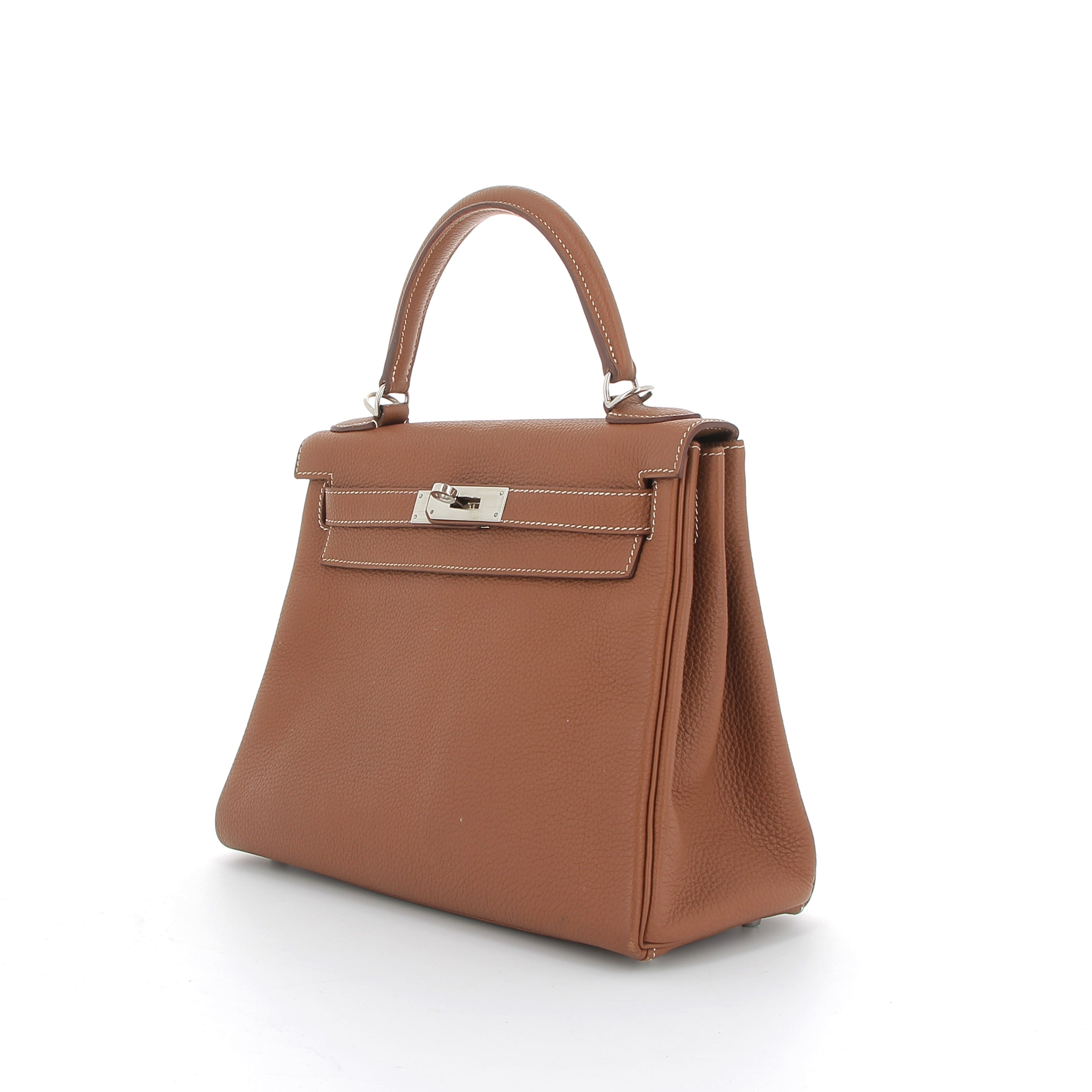 Hermes Kelly 28cm in Gold Togo Leather with Palladium Hardware