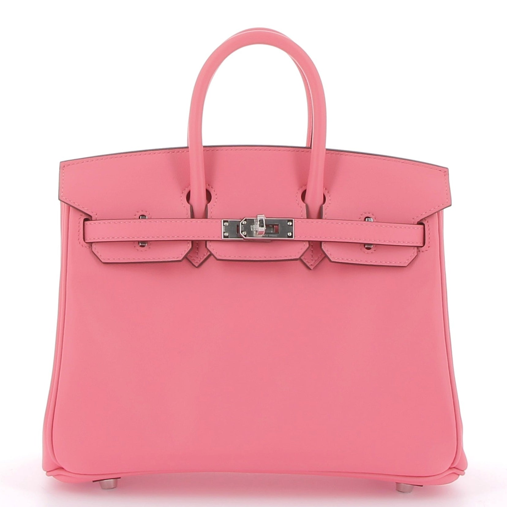 HERMES Birkin 25 Rose Azalée Swift Palladium hardware