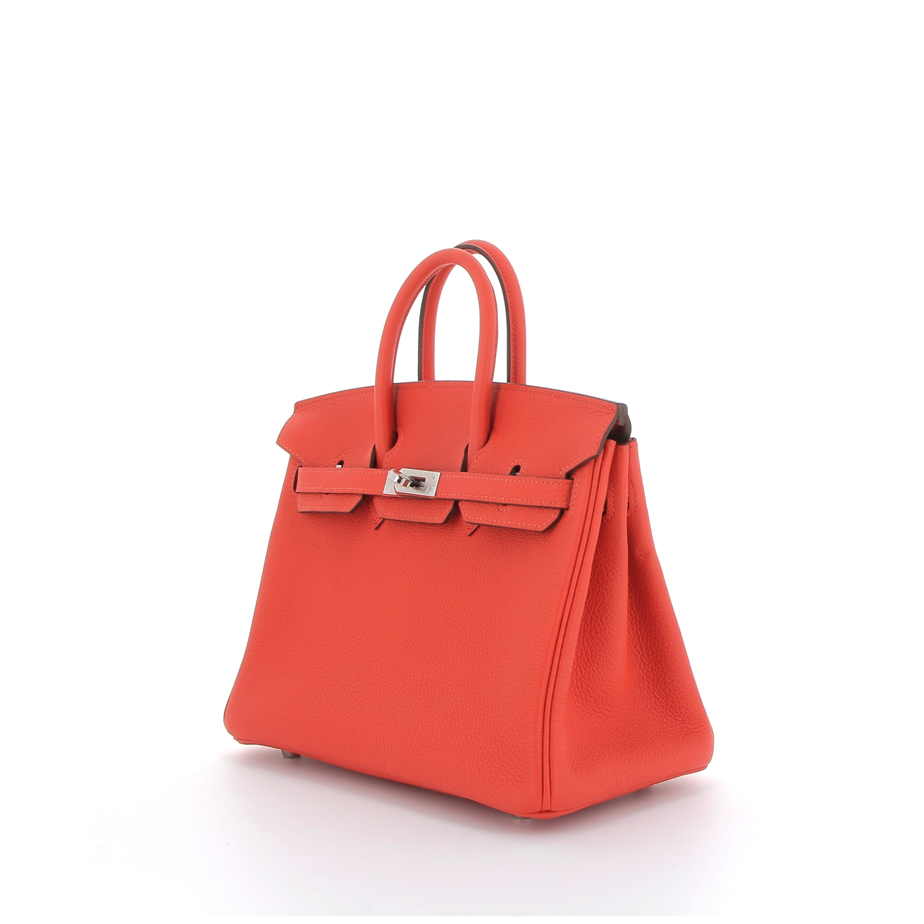 Hermès Birkin 25cm in Rouge Capucine Togo with Palladium Hardware