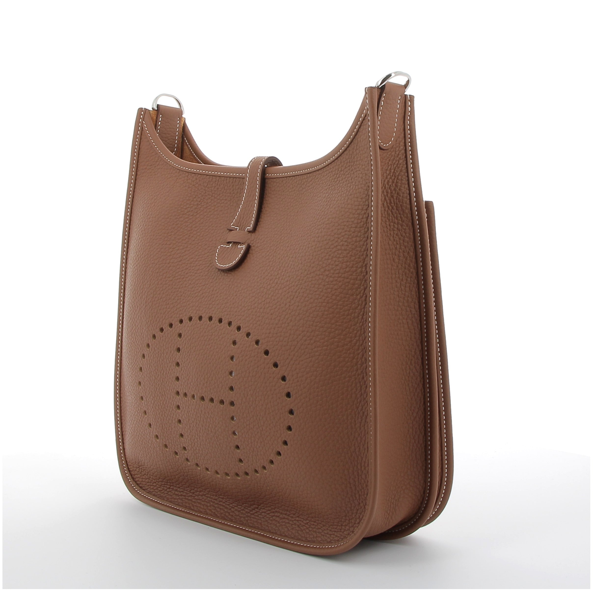 Hermès Evelyne 29cm Gold Taurillon Clemence with Palladium Hardware