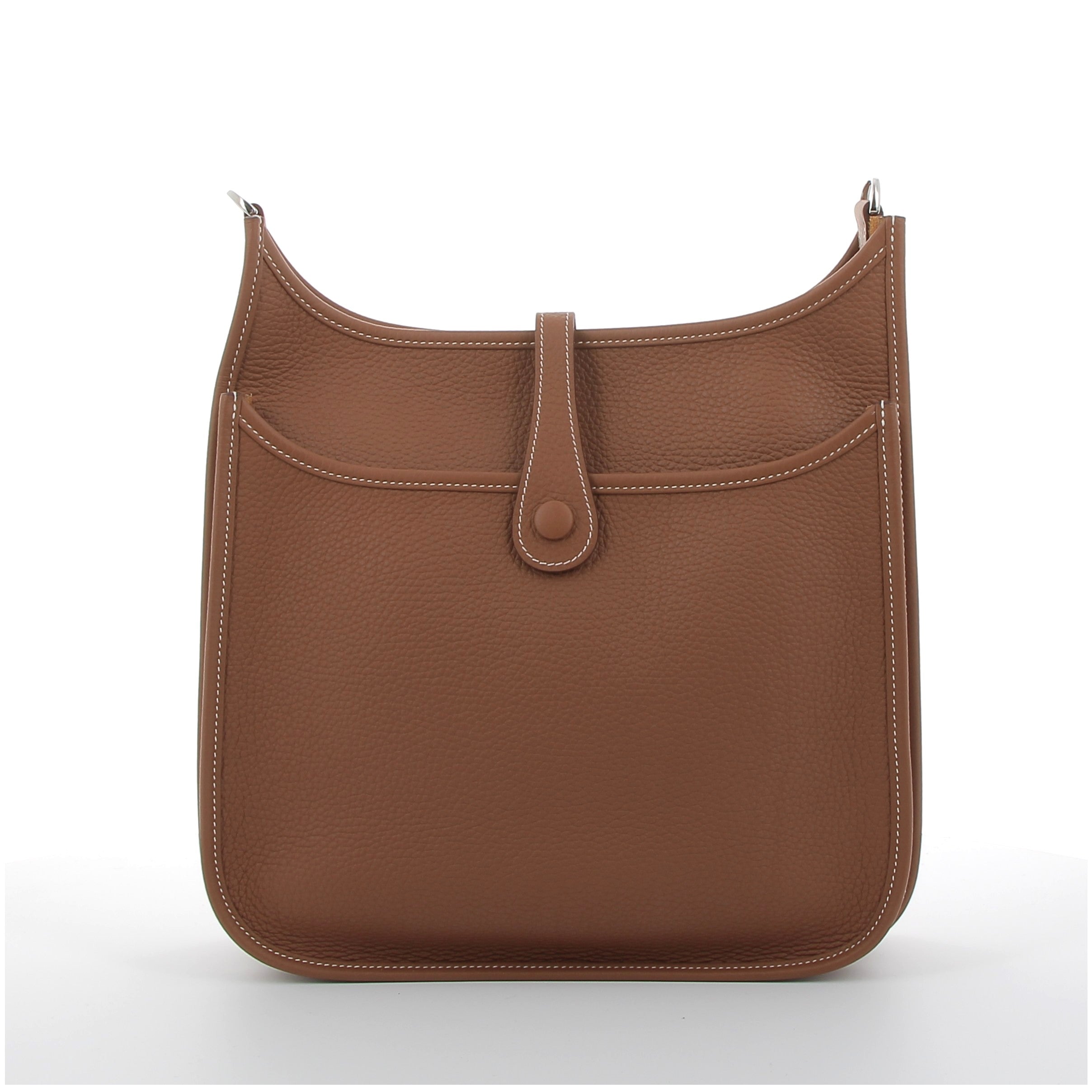 Hermès Evelyne 29cm Gold Taurillon Clemence with Palladium Hardware