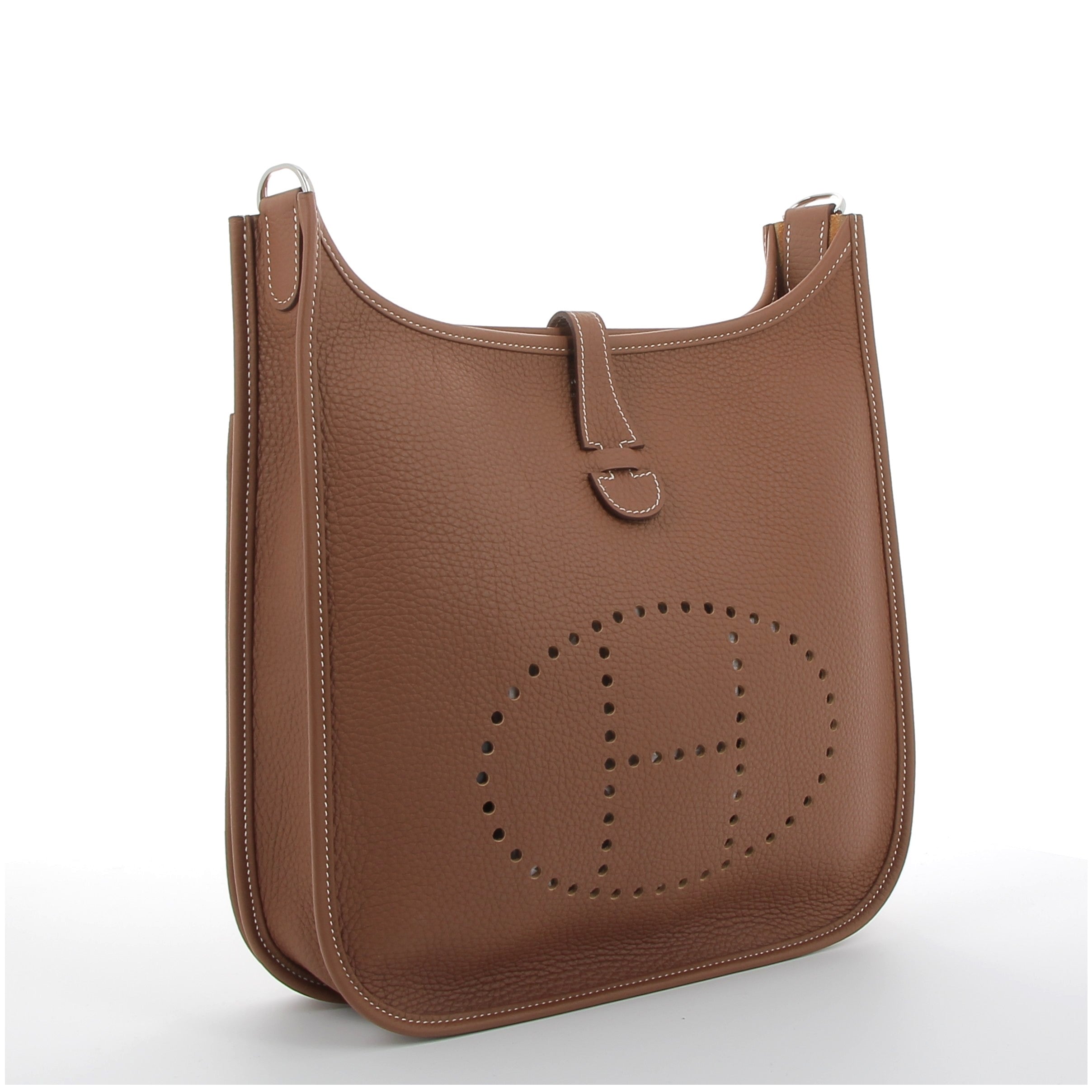 Hermès Evelyne 29cm Gold Taurillon Clemence with Palladium Hardware
