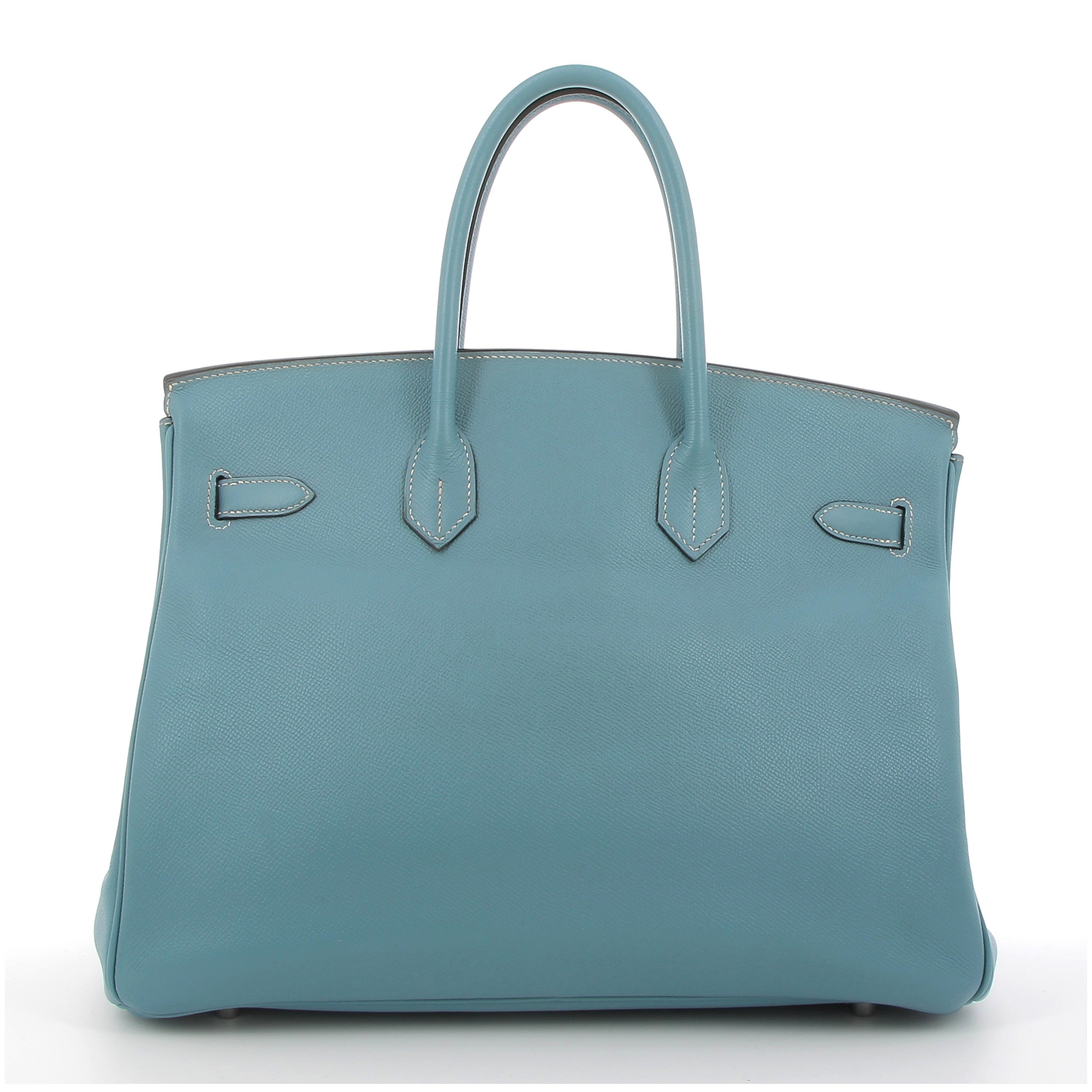 Hermès Birkin 30cm Bleu Jean Togo Leather with Palladium Hardware