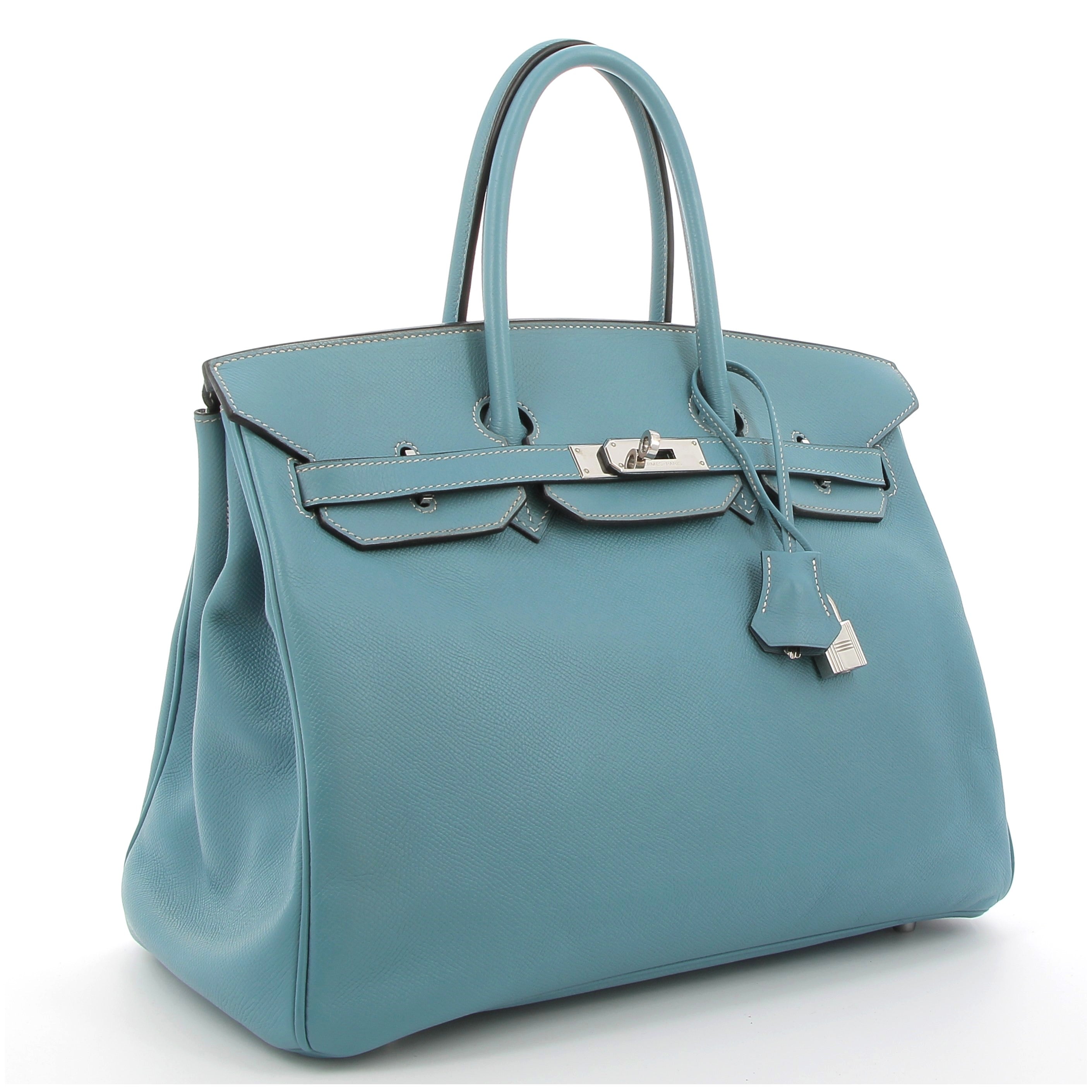 Hermès Birkin 30cm Bleu Jean Togo Leather with Palladium Hardware