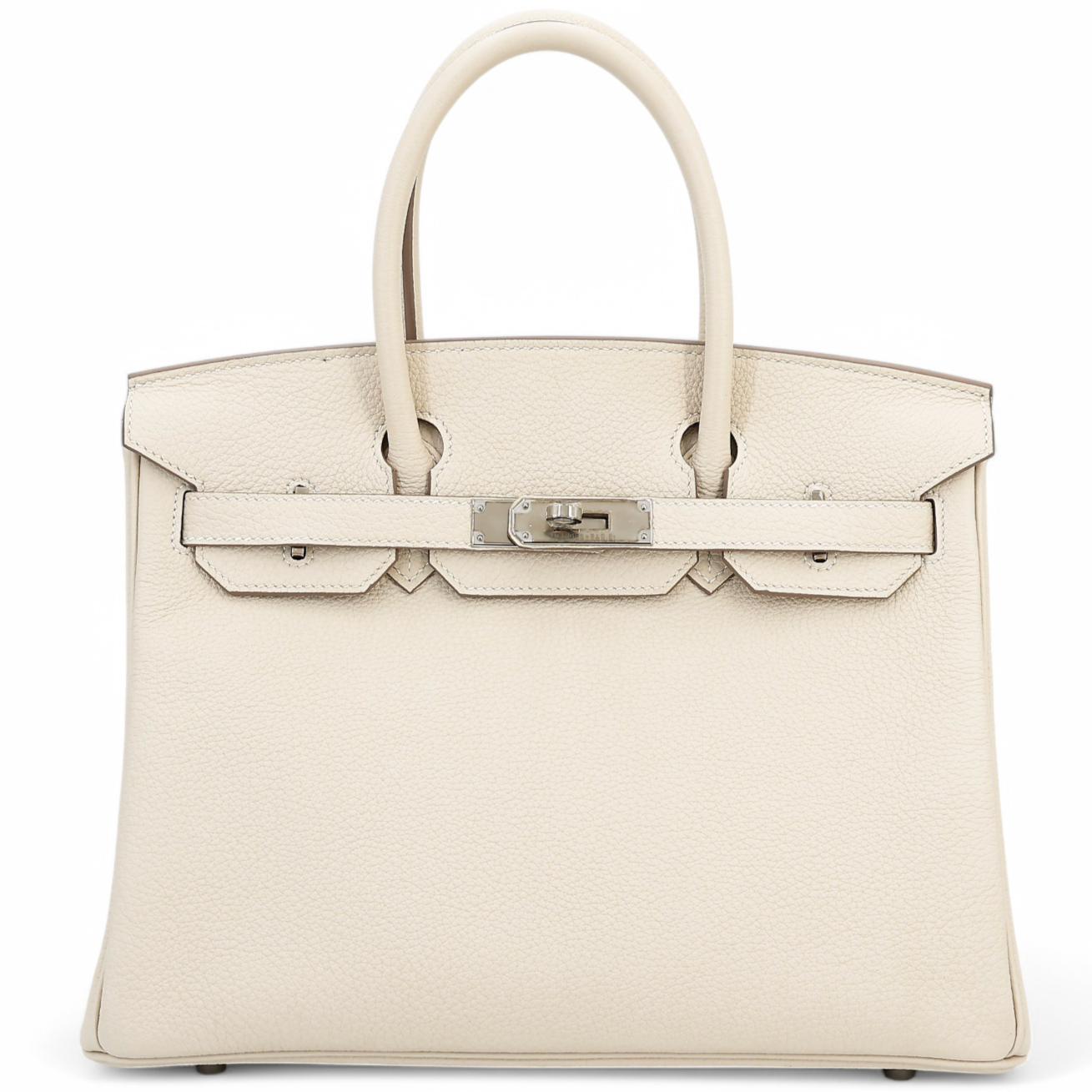 HERMES Birkin 30 Craie Togo leather Palladium hardware