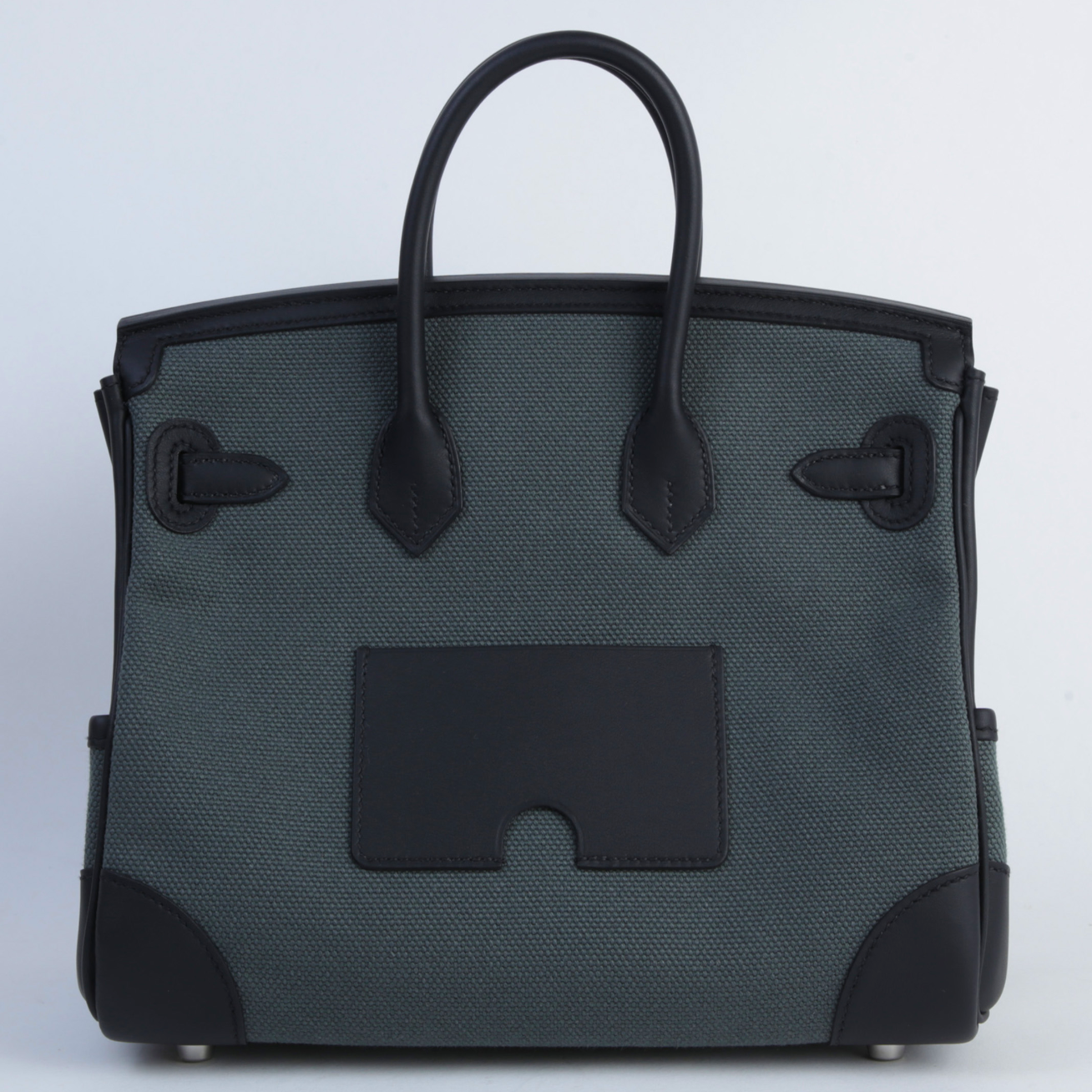 HERMÈS Birkin Cargo 25 Vert Mangrove Canvas Swift Leather Palladium Hardware