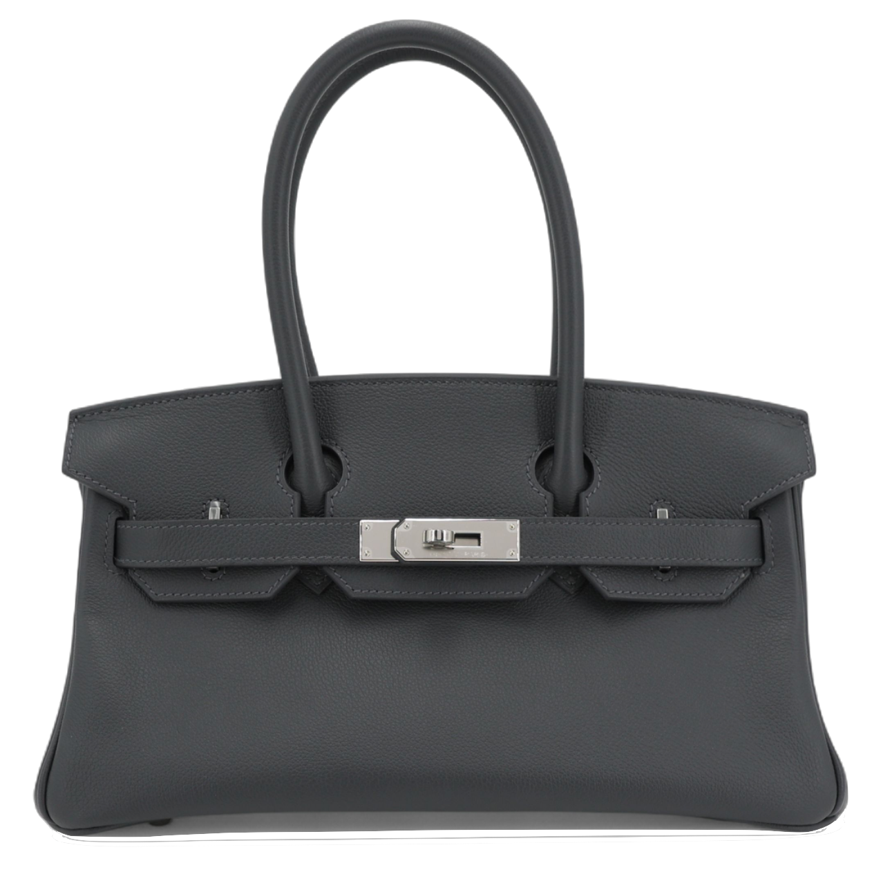 HERMES Birkin Shoulder Ardoise Evercolor Leather Palladium Hardware