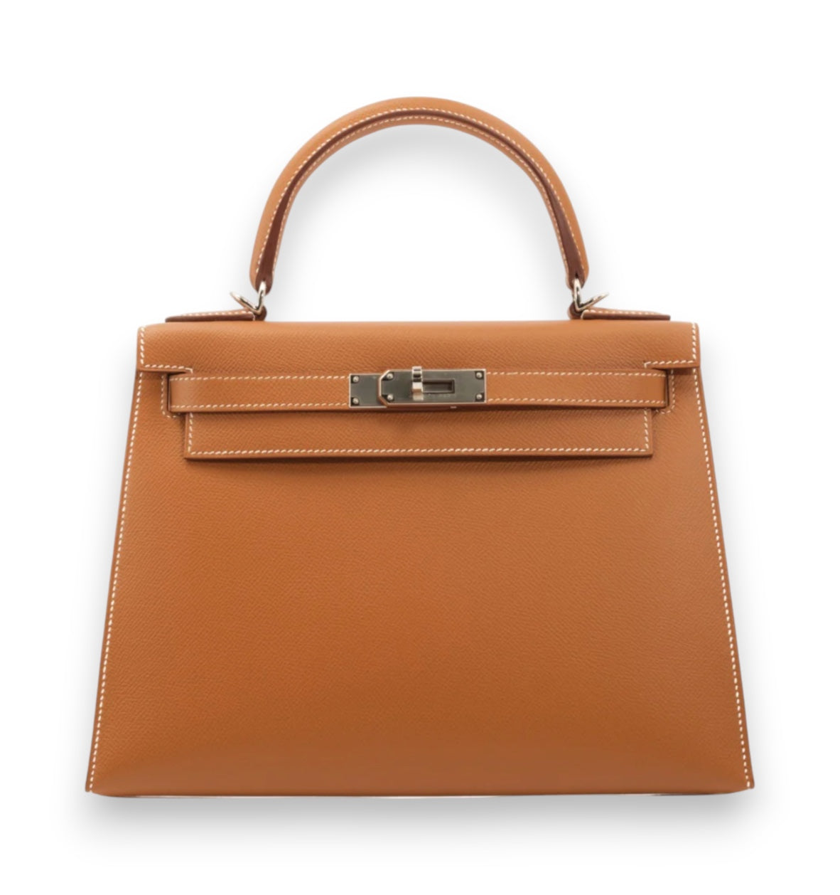 HERMES Kelly 28 Sellier Gold Epsom Palladium Hardware