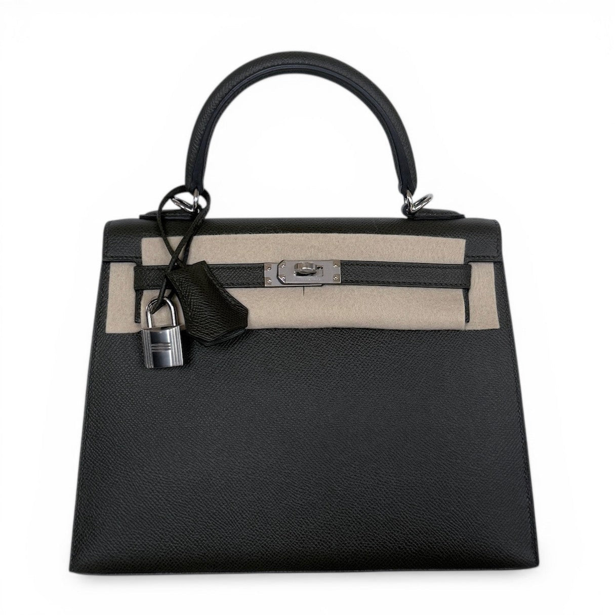 HERMES Kelly 25 Vert De Gris Epsom Sellier Palladium Hardware
