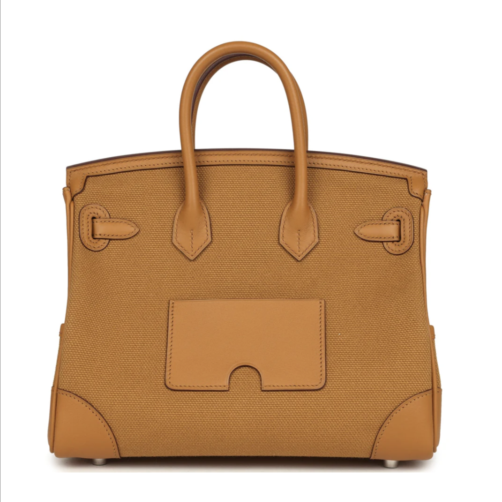 HERMÈS Birkin Cargo 25 Sesame Toile Swift Leather Palladium Hardware