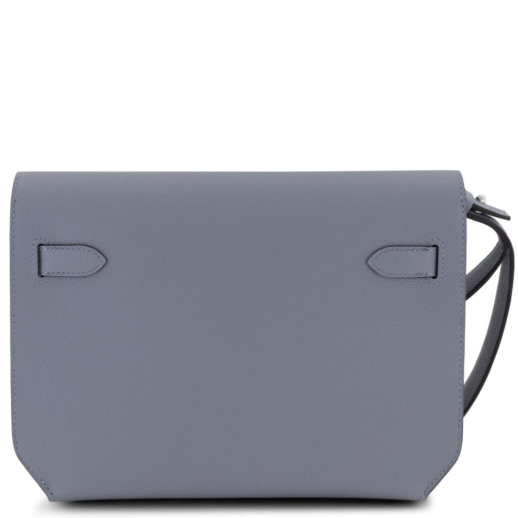 HERMES Kelly Depeche Gris Pantin Epsom Leather Palladium Hardware