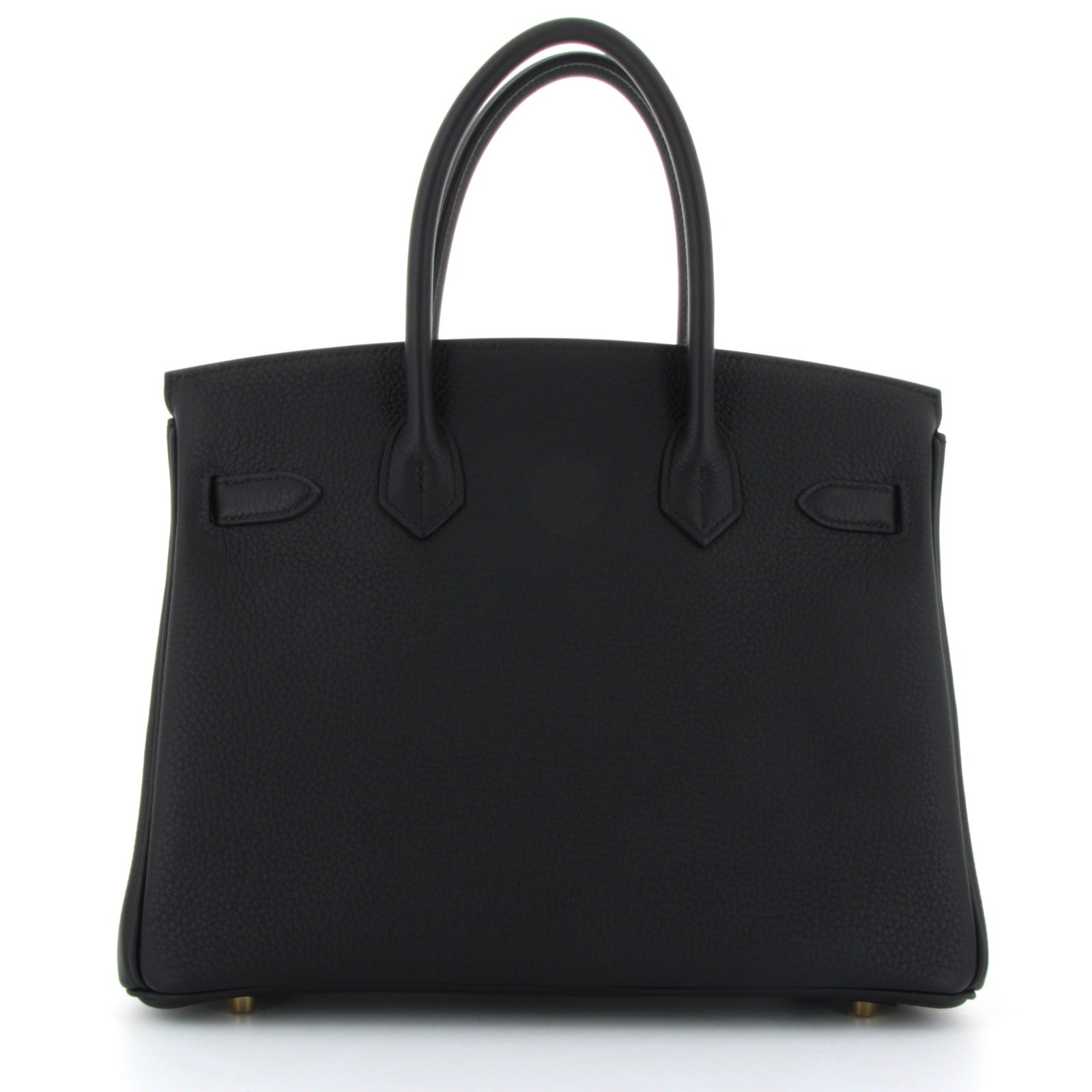 HERMES Birkin 30 Noir Togo Permabrass hardware