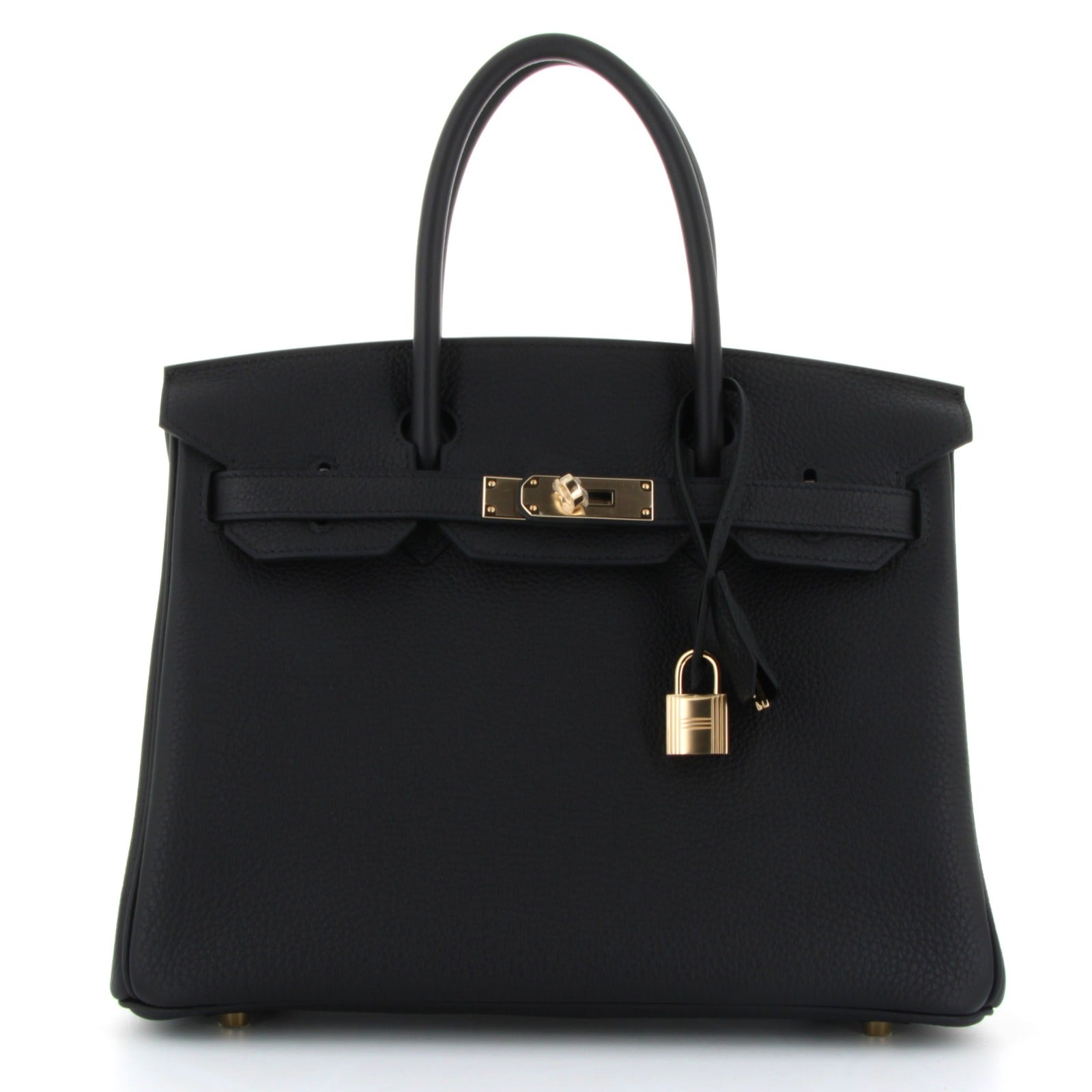 HERMES Birkin 30 Noir Togo Permabrass hardware