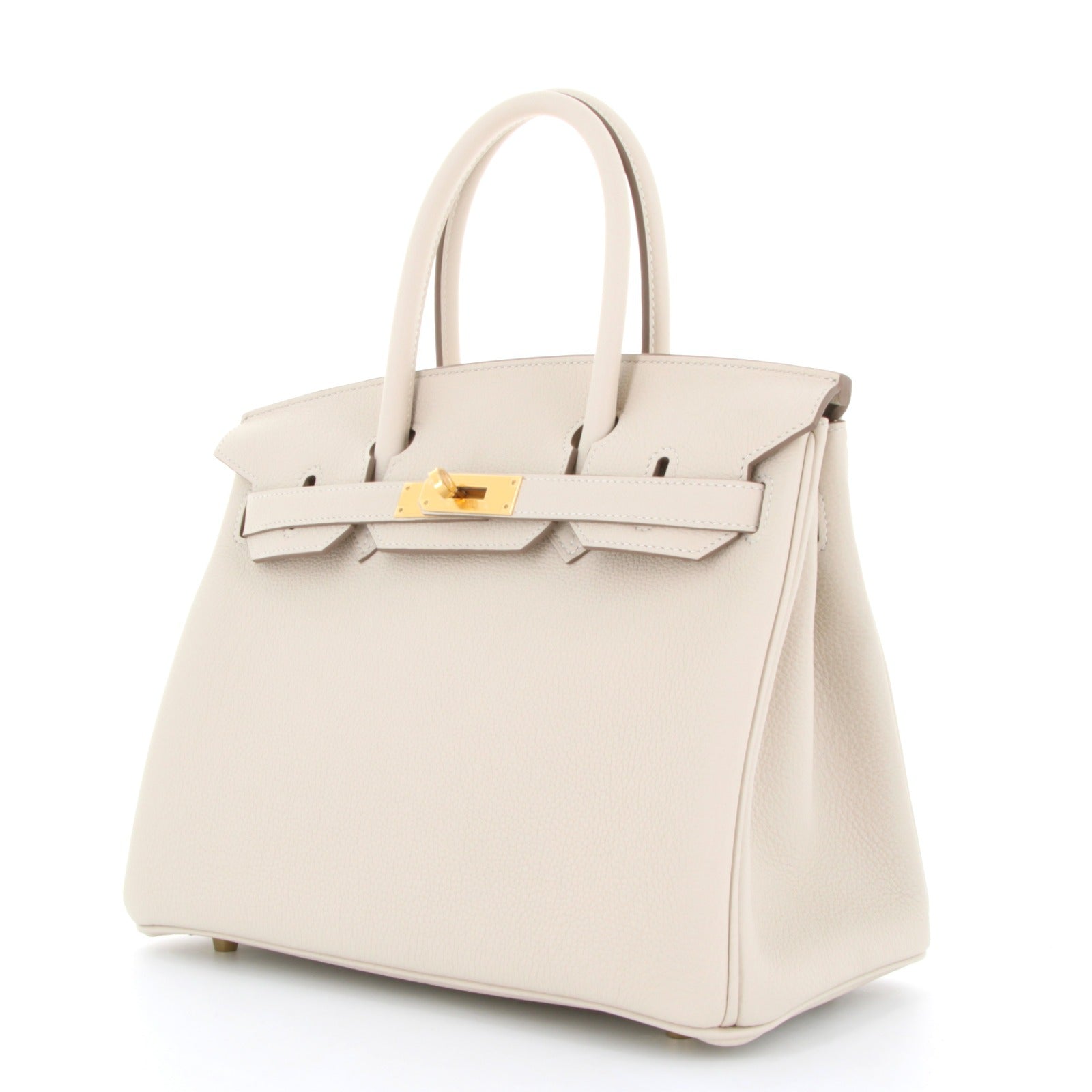 HERMES Birkin 30 Craie Togo Gold Hardware