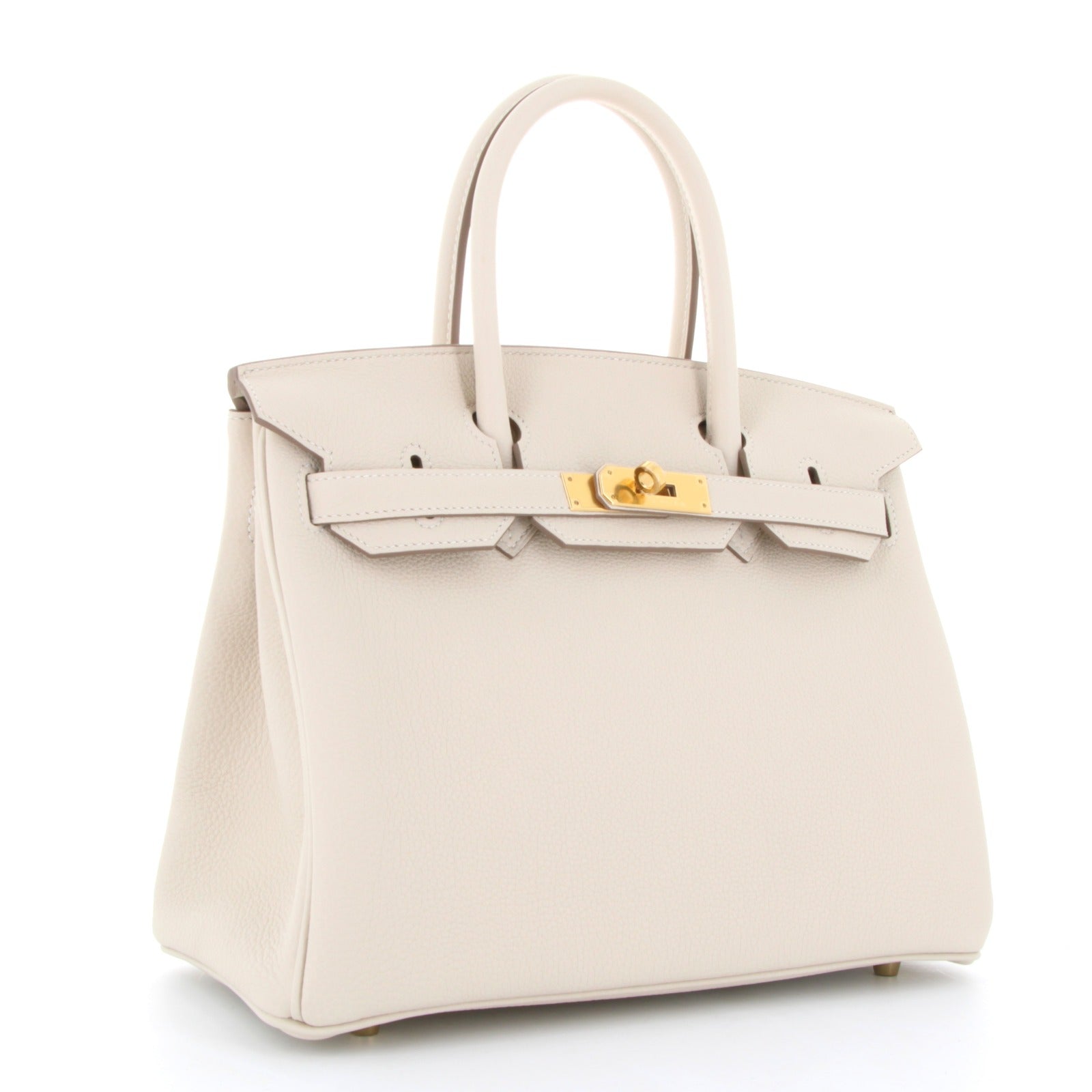 HERMES Birkin 30 Craie Togo Gold Hardware