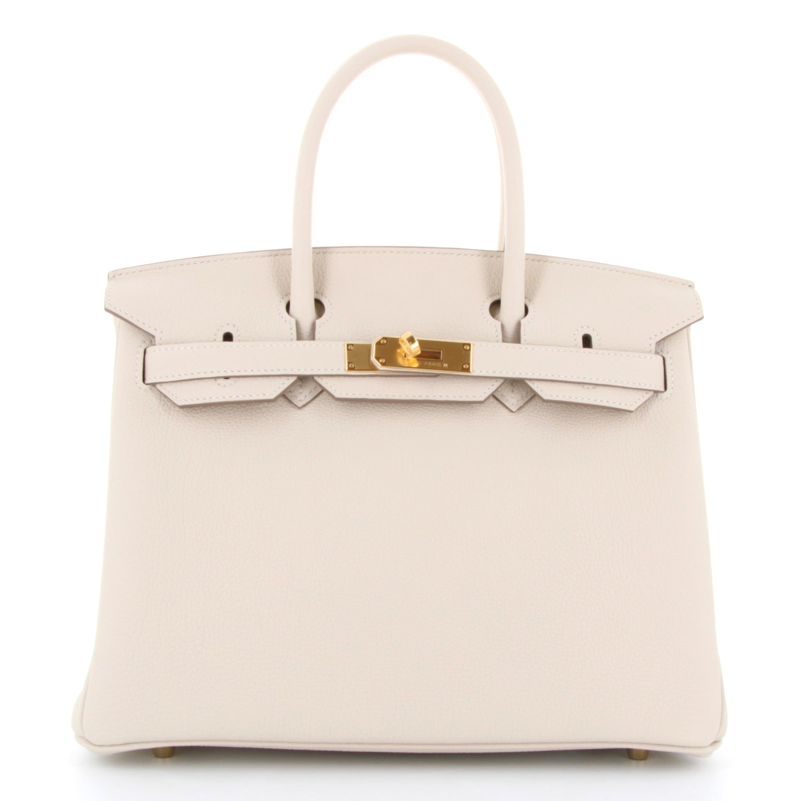 HERMES Birkin 30 Craie Togo Gold Hardware