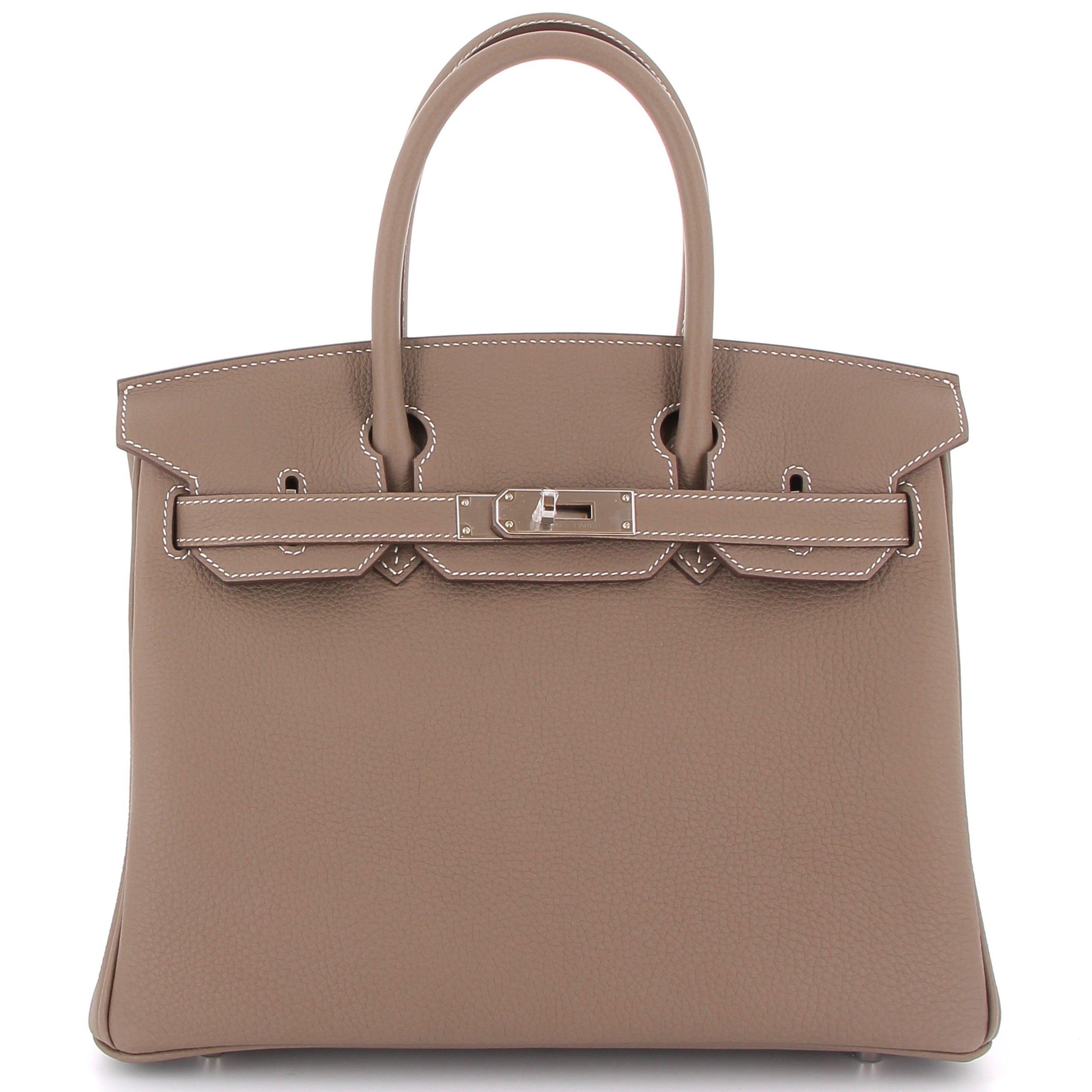HERMES Birkin 30 Etoupe Togo Leather Palladium Hardware