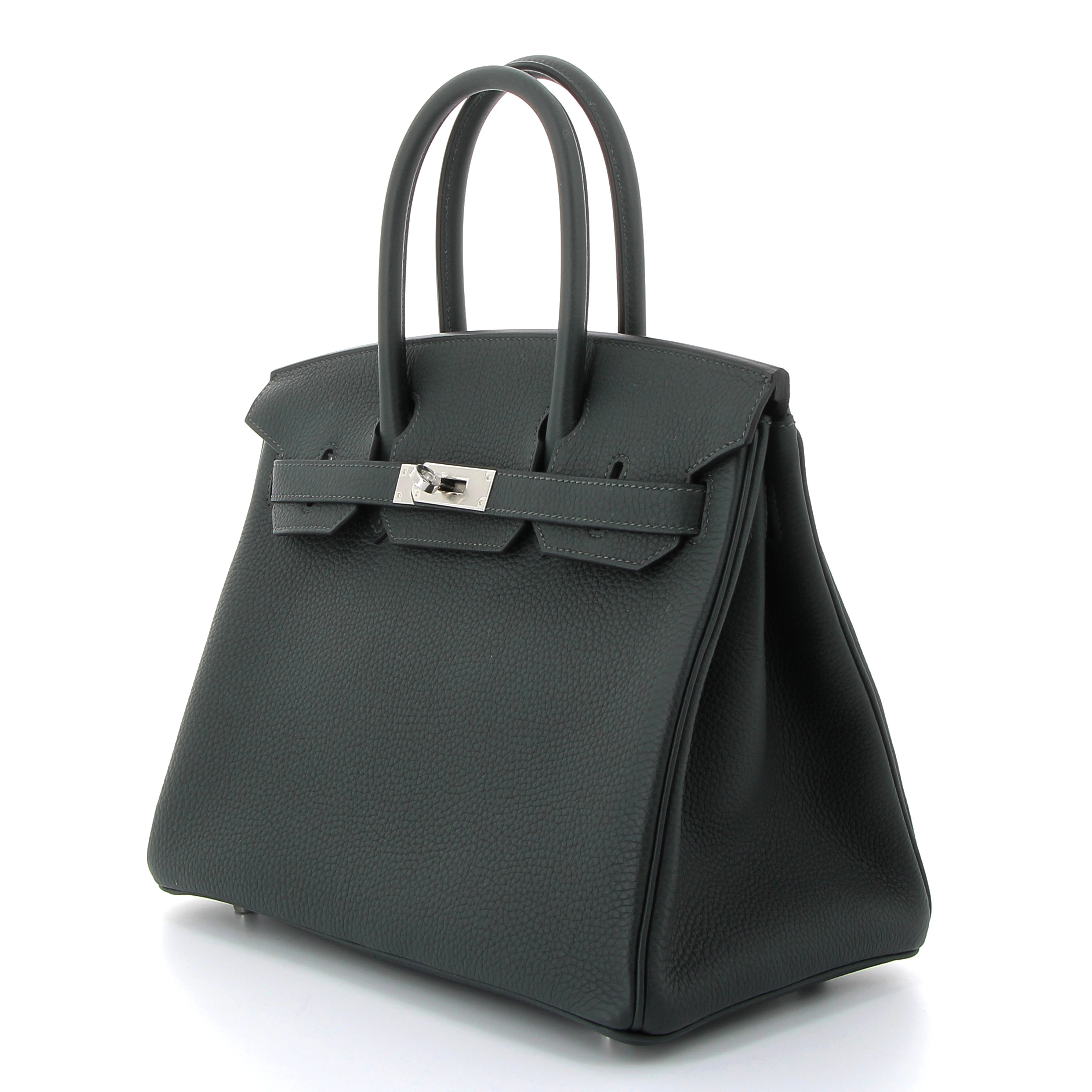 HERMES Birkin 30 Noir Togo Palladium Hardware